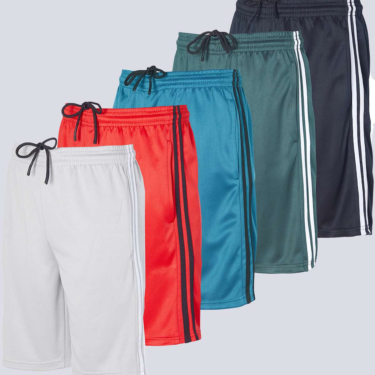 5 Pack: Boys' Athletic Basketball Shorts