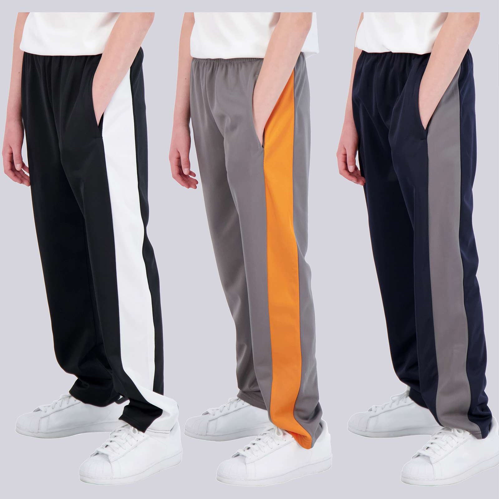 3 Pack: Boys Tricot Open Bottom Fleece-Lined Sweatpants