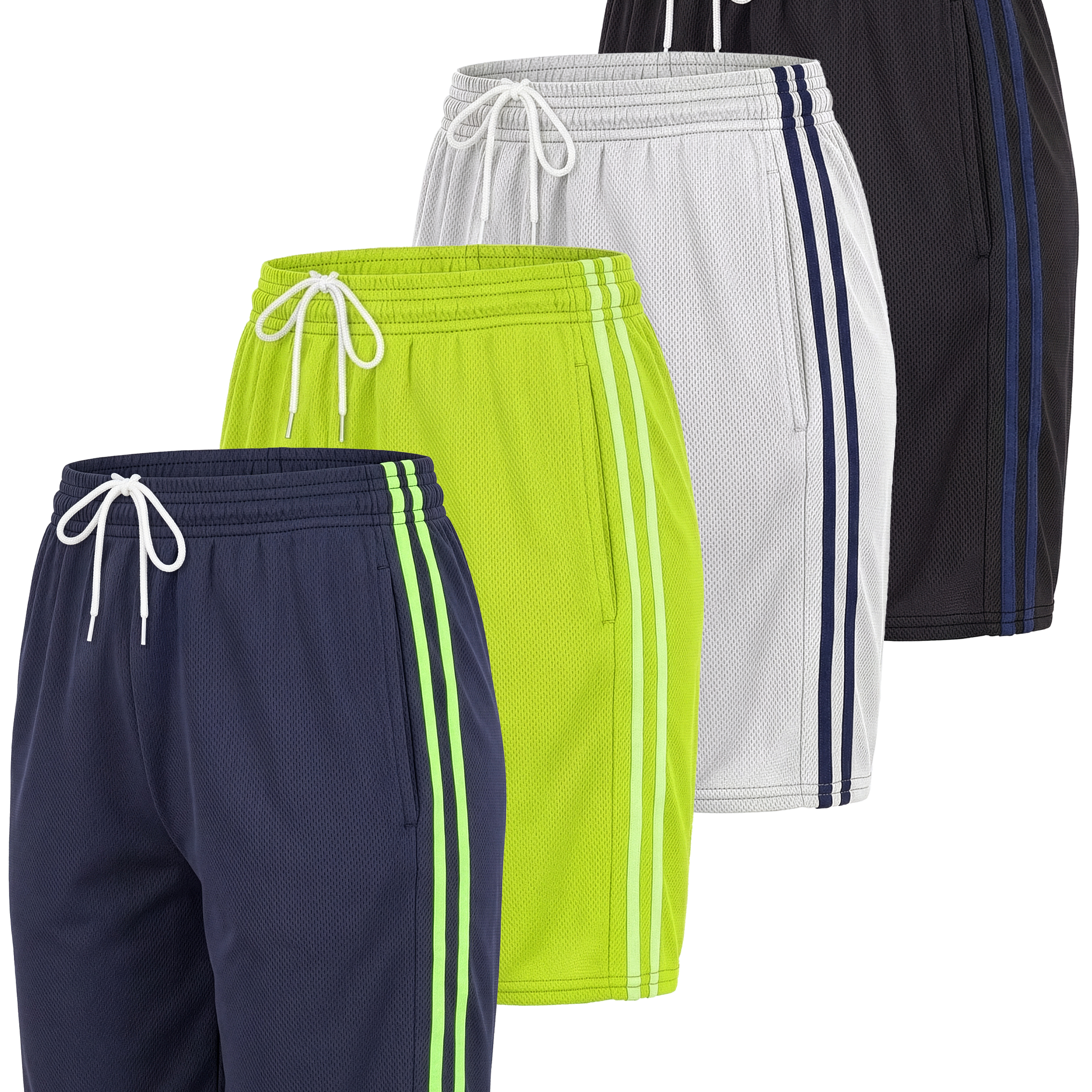 4 Pack: Women's 7" Mesh Quick-Dry Bermuda Shorts