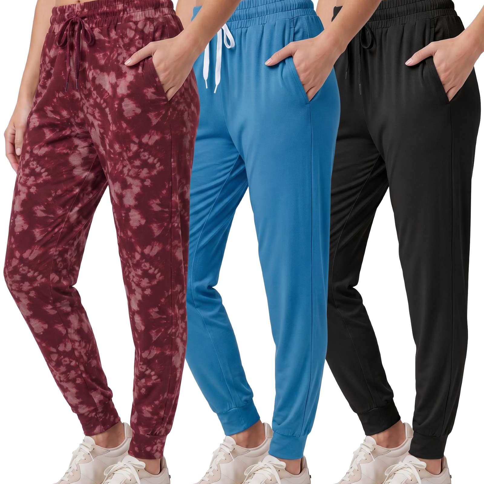 3 Pack: Womens Ultra-Soft Lounge Joggers