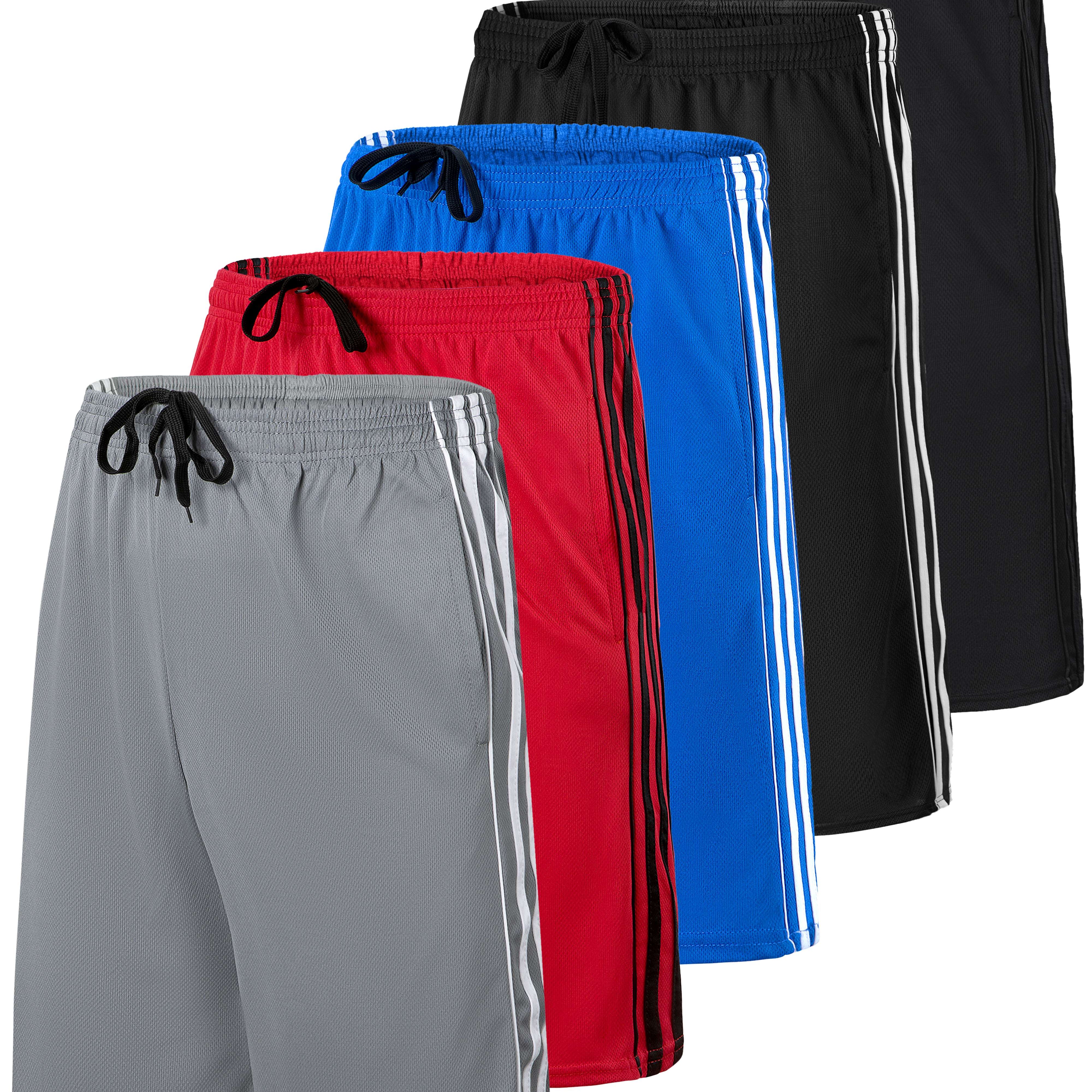 5 Pack: Men's Mesh Athletic Gym Shorts