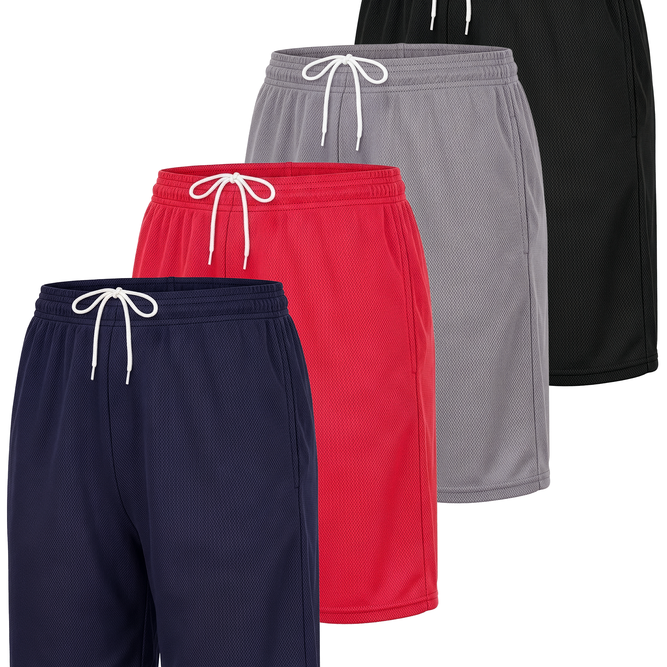 4 Pack: Women's 7" Mesh Quick-Dry Bermuda Shorts