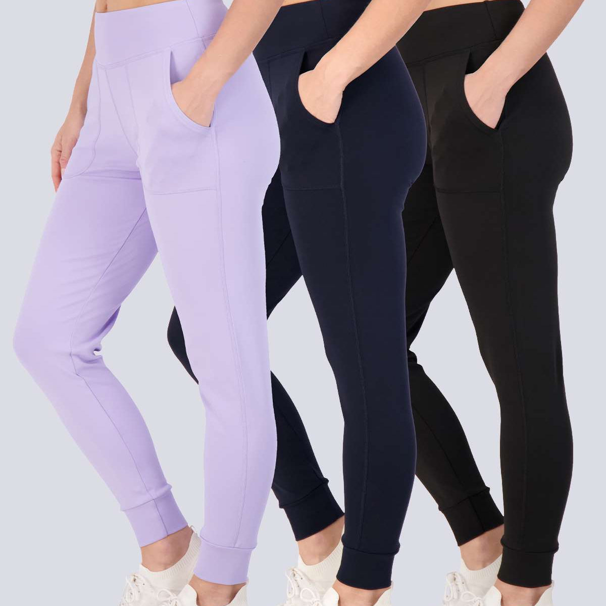 3 Pack: Women's Joggers with Pockets (Available in Plus Size)