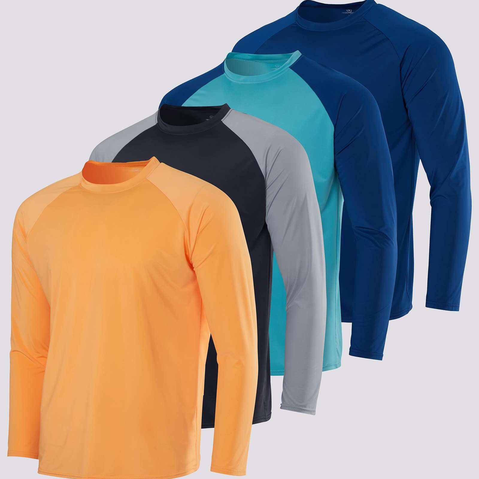 4 Pack: Boys' Long Sleeve Rash Guard Shirt