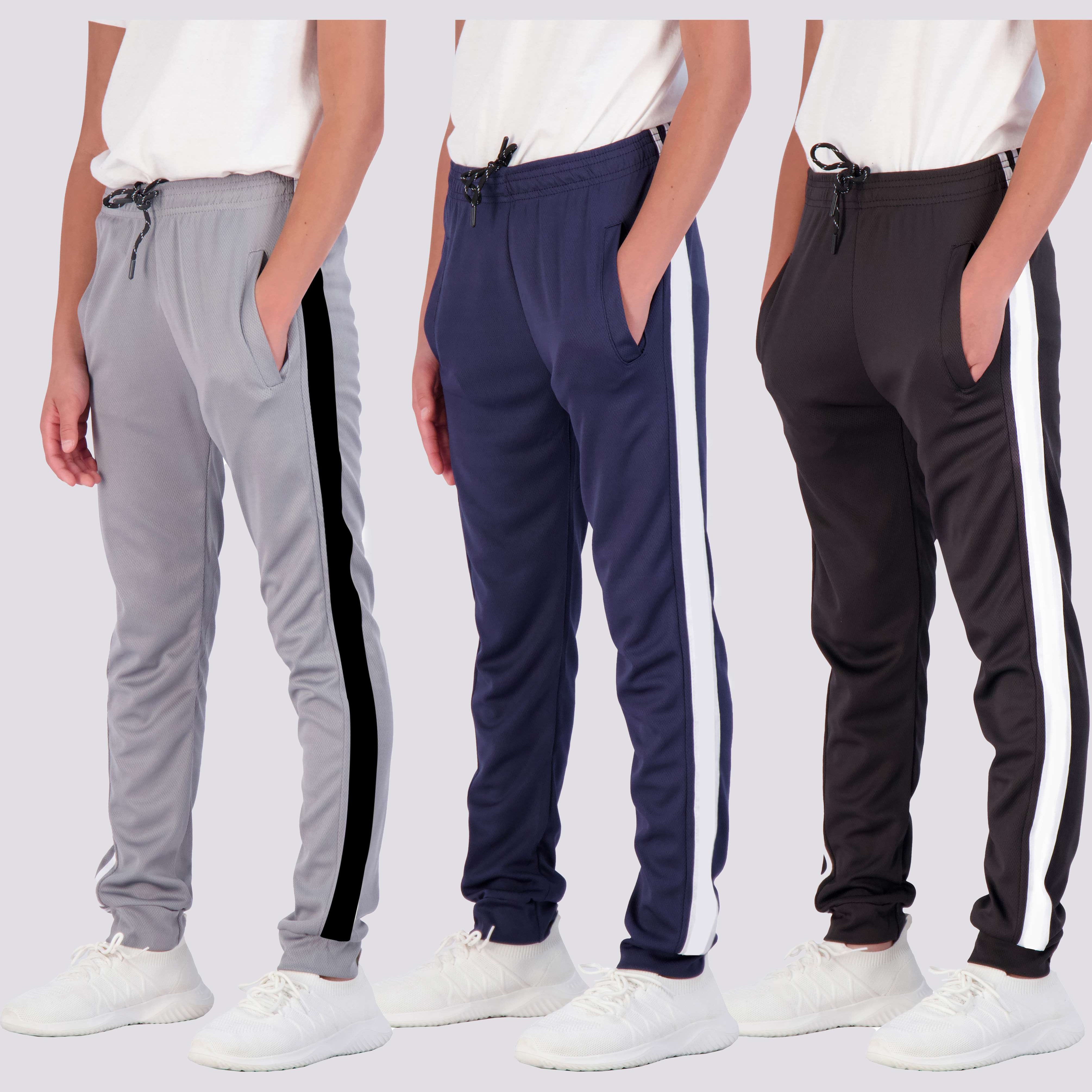 3 Pack: Boys Mesh Active Casual Jogger Sweatpants