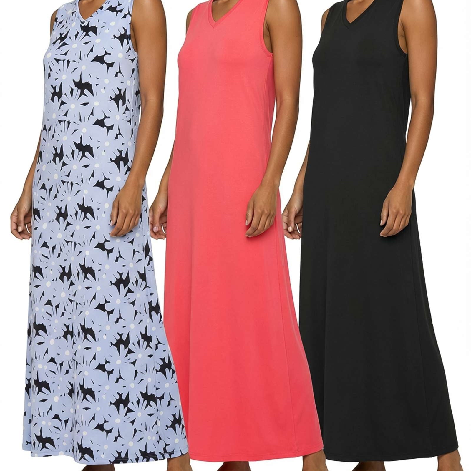 3 Pack: Women's Soft Tank Nightgown (Available in Plus Size)