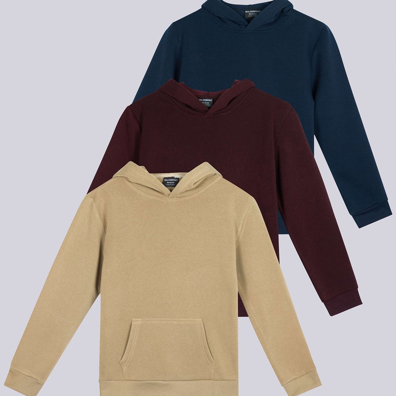 3 Pack: Girls Fleece Pullover Hoodie Sweatshirt
