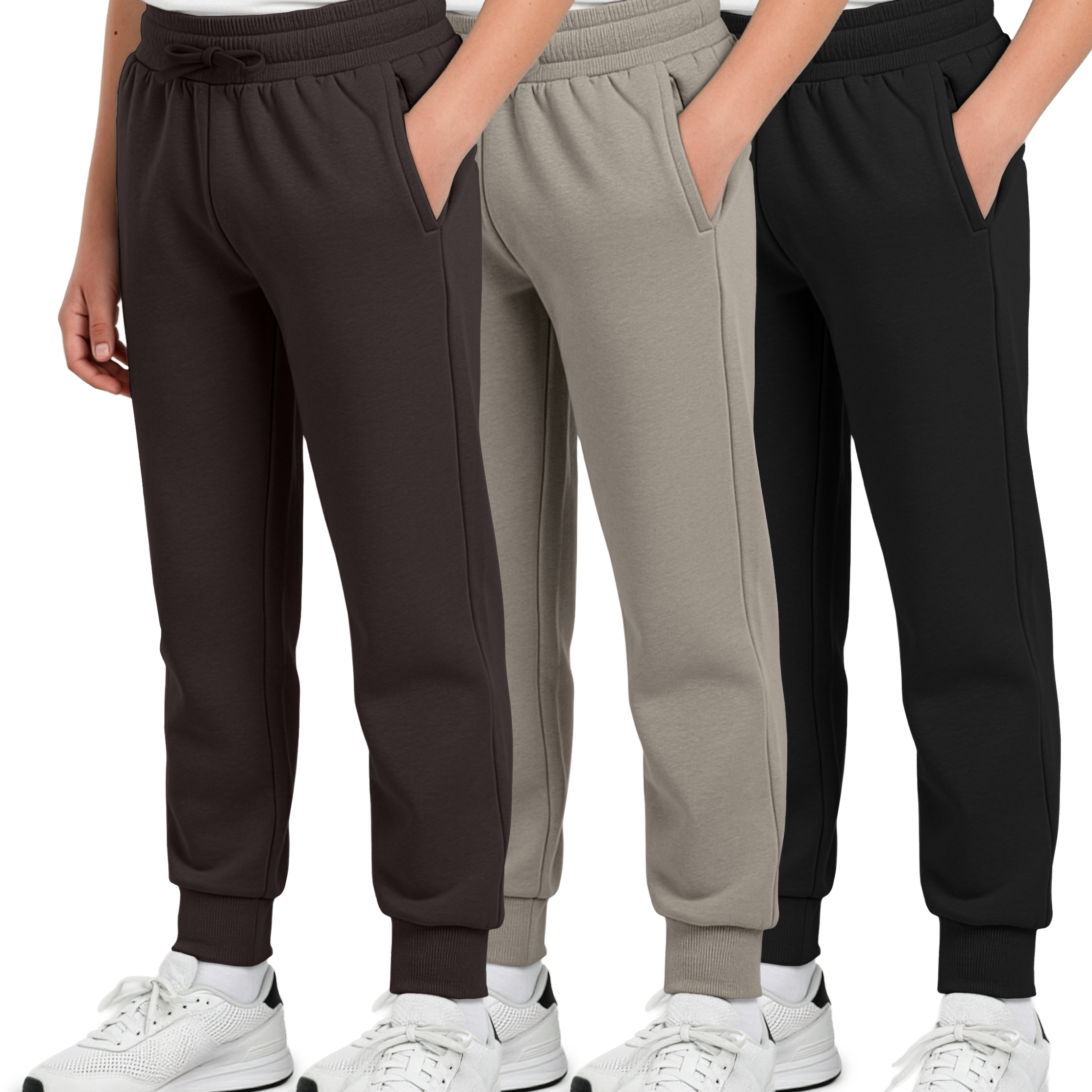3 Pack: Boys Fleece Jogger Sweatpants