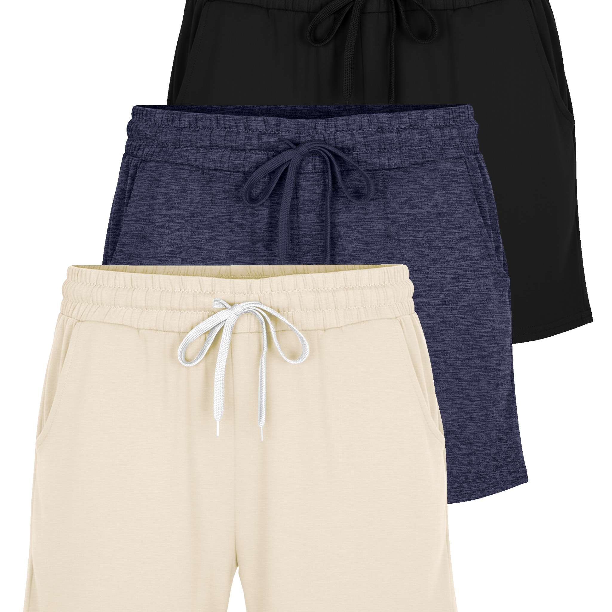 3 Pack: Womens Plus Super-Soft Lounge Shorts
