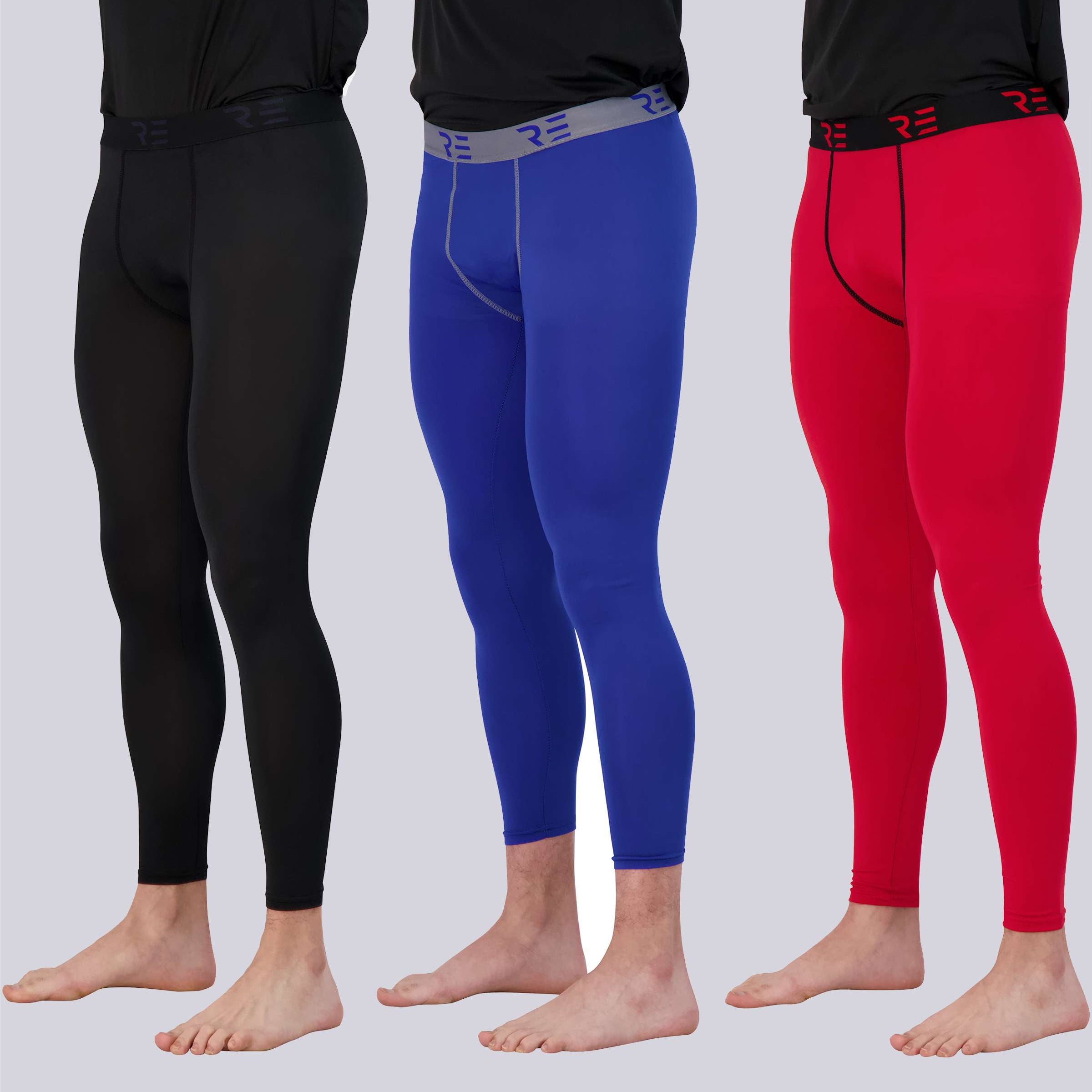 3 Pack: Mens Active Compression Pants