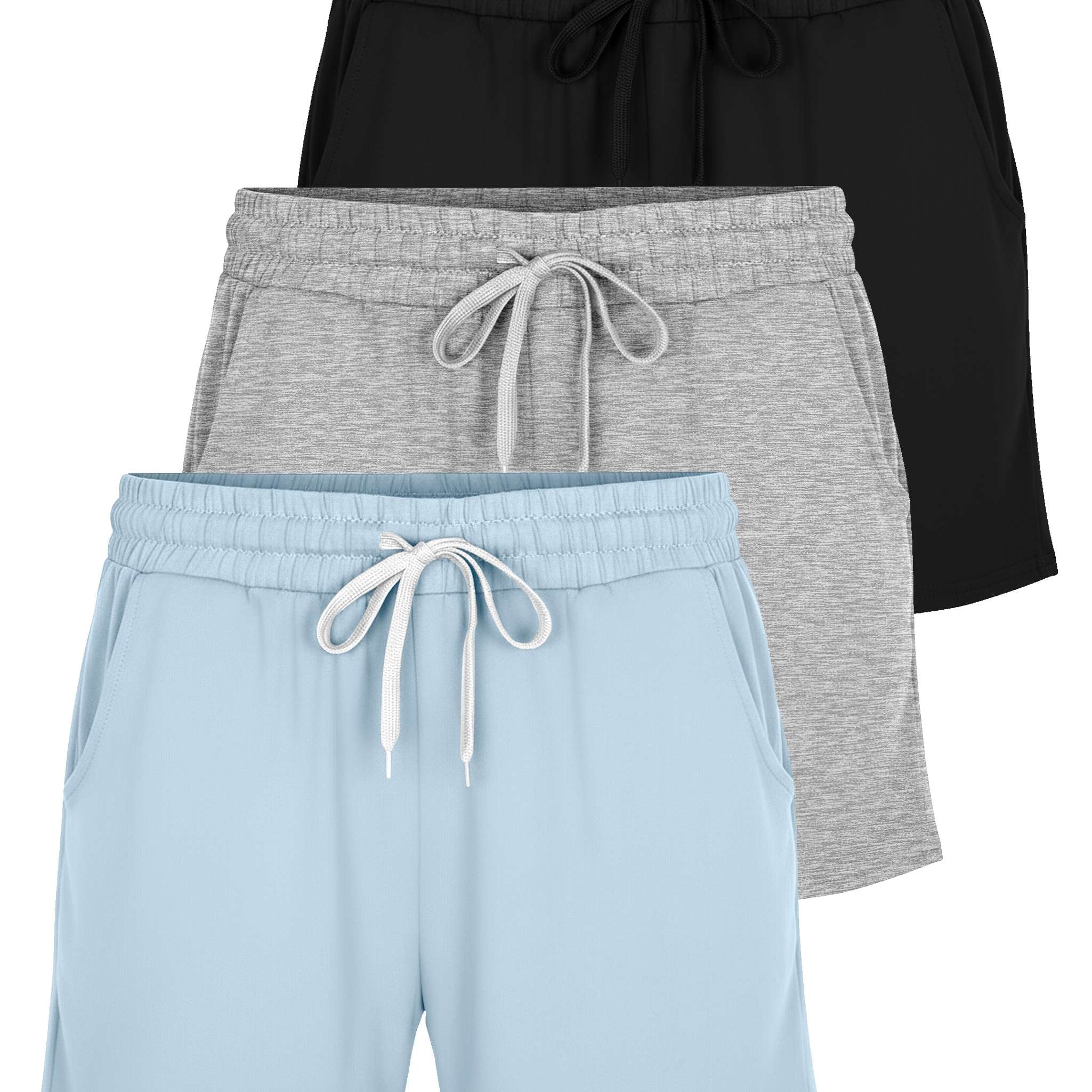 3 Pack: Womens Plus Super-Soft Lounge Shorts