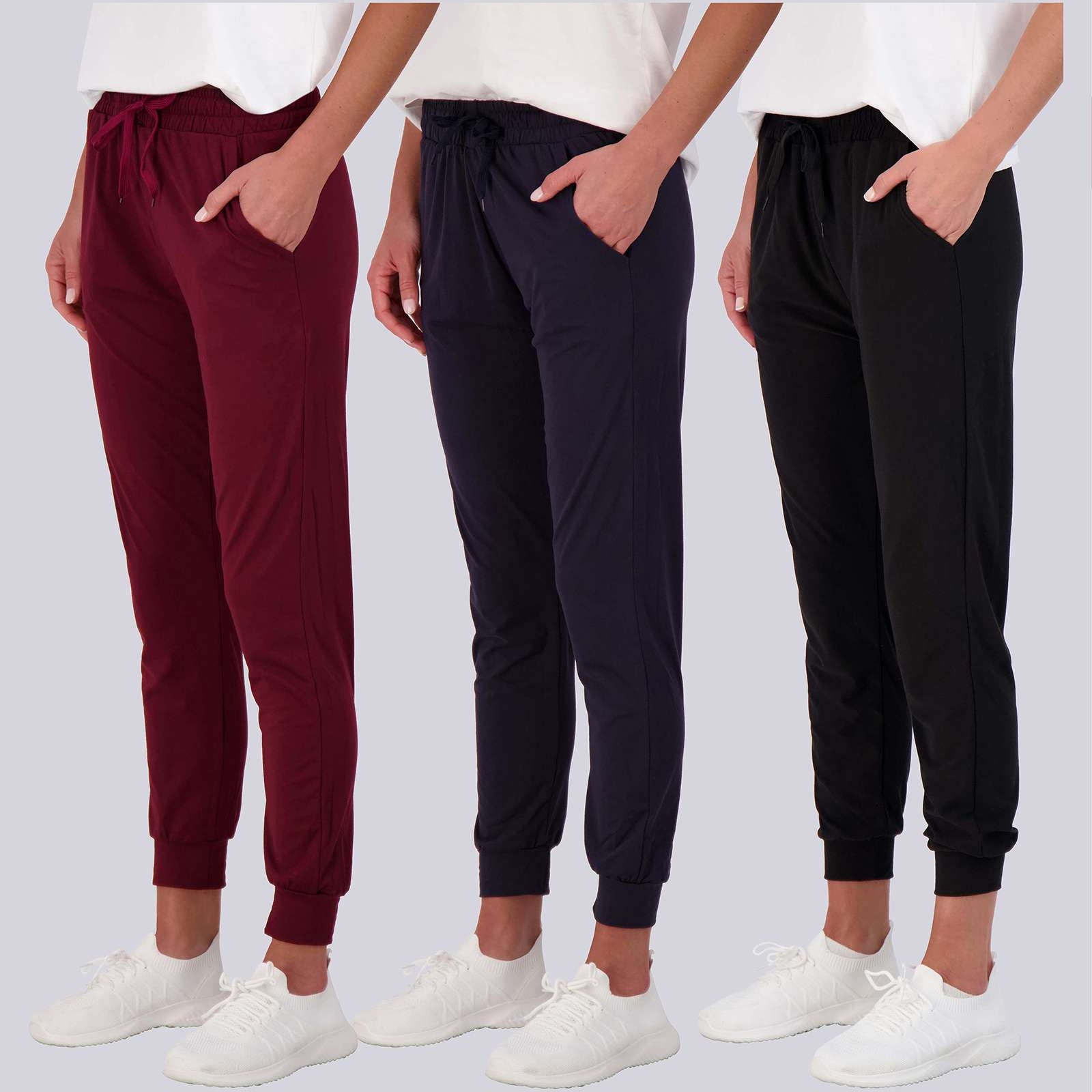 3 Pack: Womens Ultra-Soft Lounge Joggers