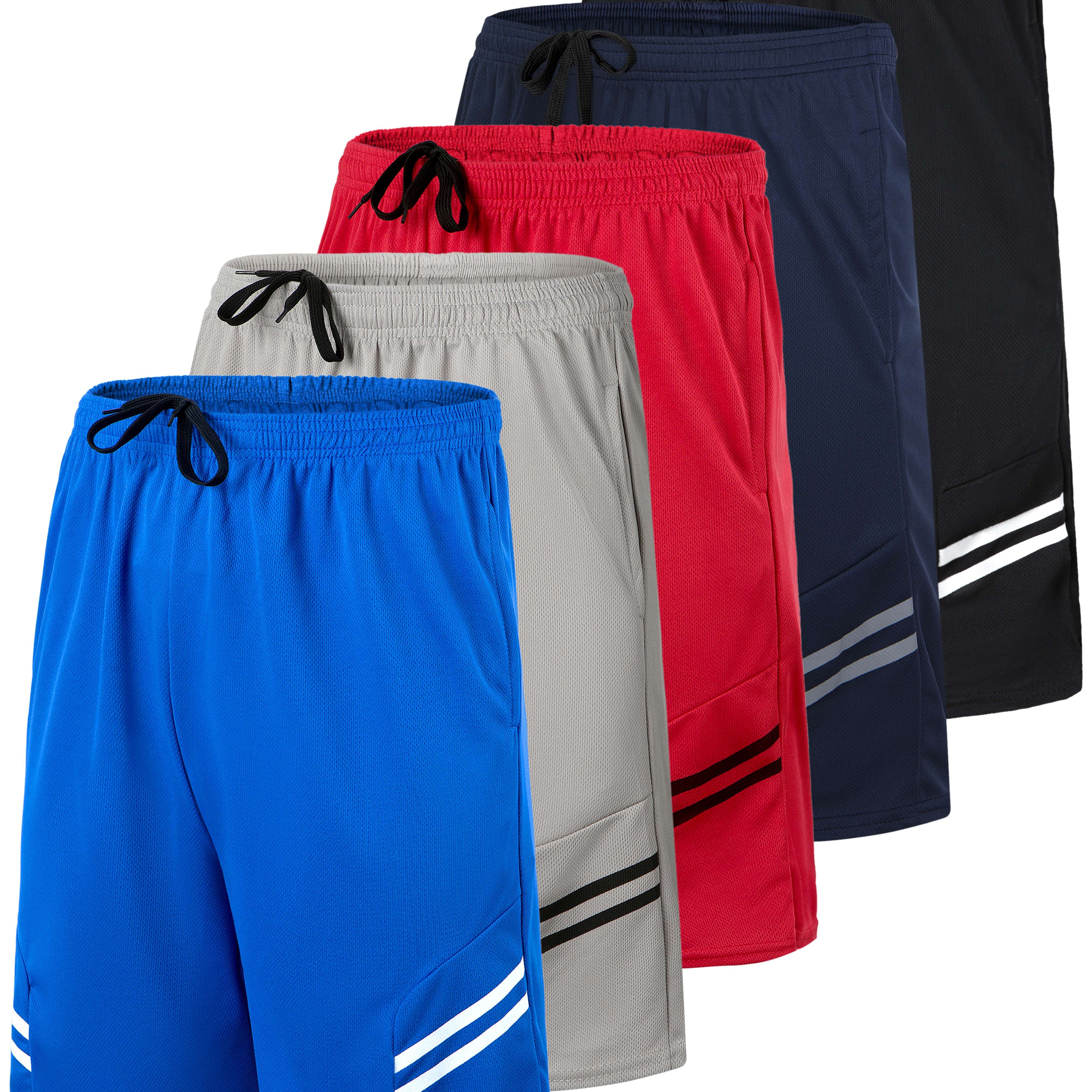 5 Pack: Men's Mesh Athletic Gym Shorts