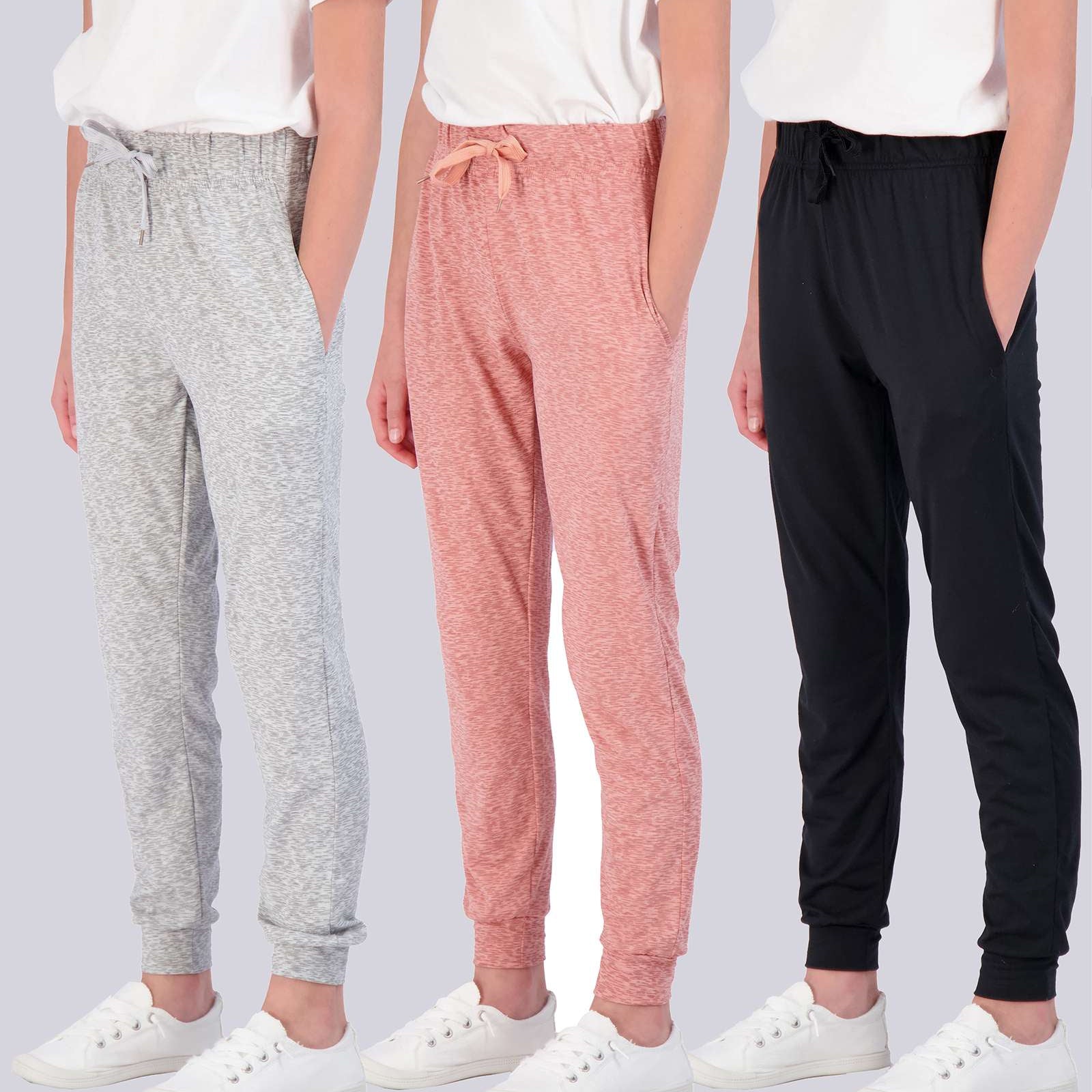 3 Pack: Girls Super-Soft Lounge Jogger Sweatpants