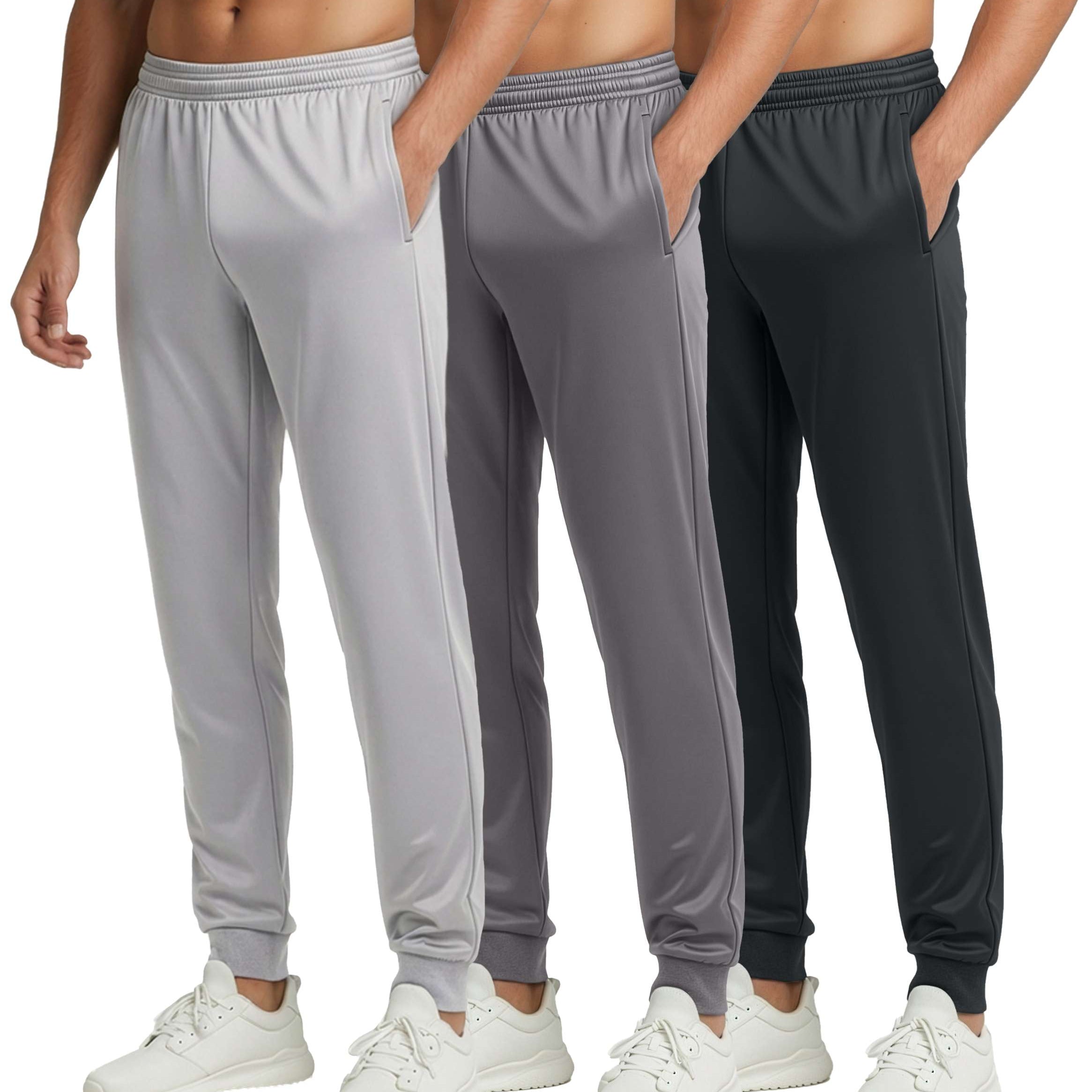 3 Pack: Mens Active Tricot Jogger Sweatpants
