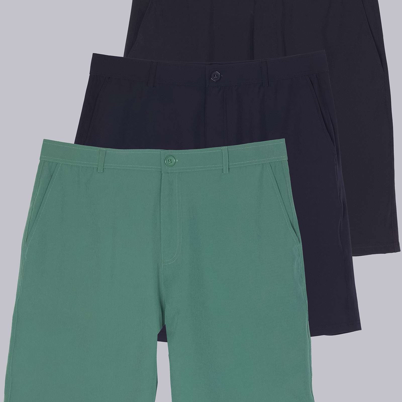 3 Pack: Men's 9" Golf Shorts