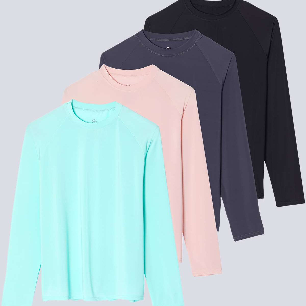 4 Pack: Women's Long Sleeve Rash Guard Shirt Swimwear UPF Sun Protection (Available In Plus Size)