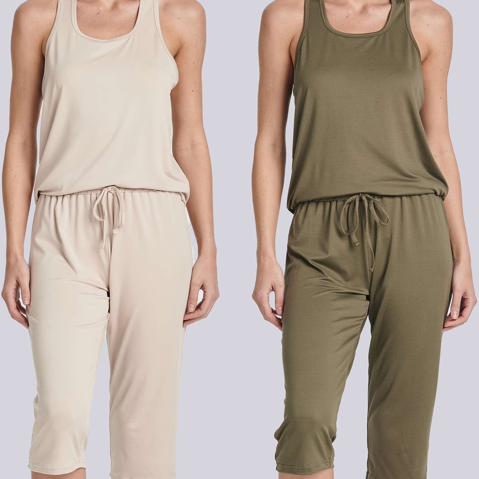 2 Pack: Women's Pajama Set Tank Top and Capri Pants