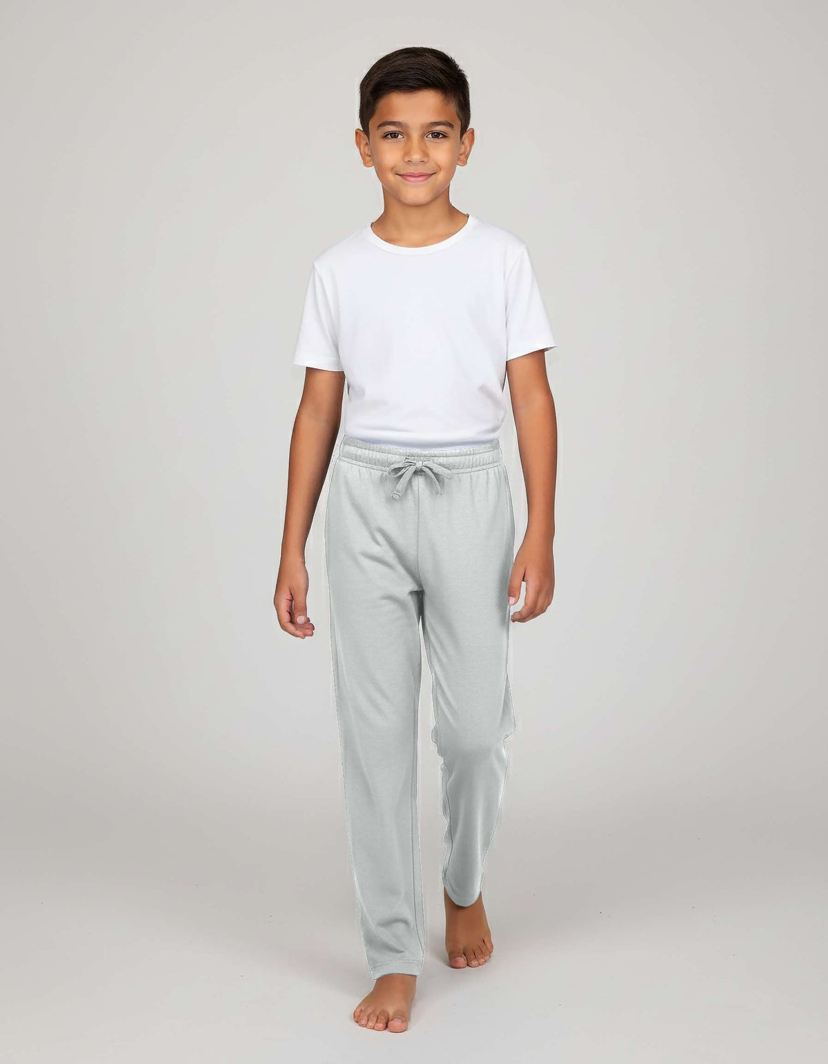 Real Essentials 3 Pack Boys' Pajama Sweatpants Joggers Open Bottom Kids Teens PJs Sweats - Set 5