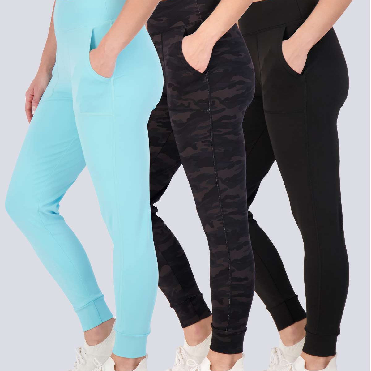 3 Pack: Women's Joggers with Pockets (Available in Plus Size)
