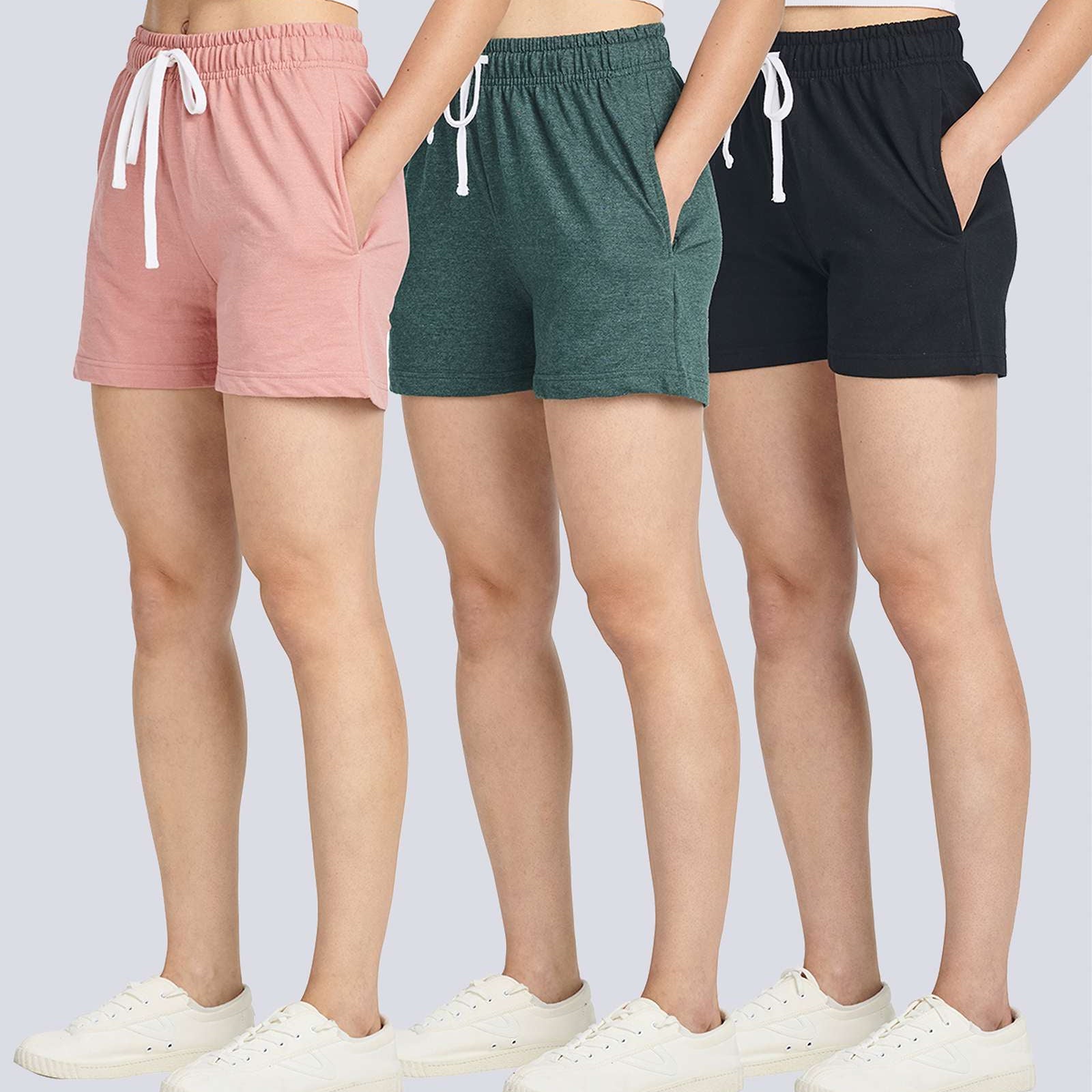 3 Pack: Womens French Terry Shorts