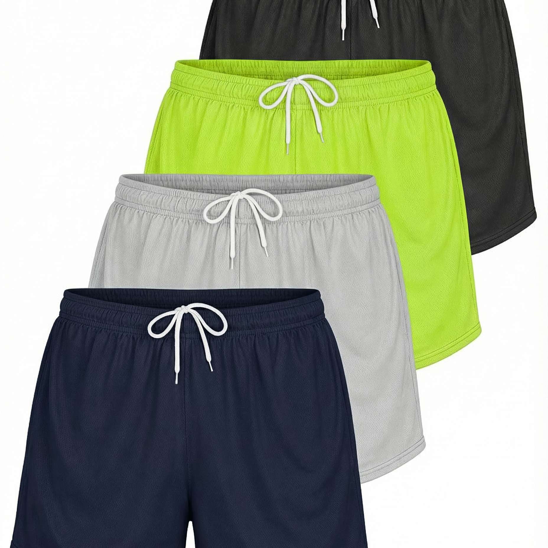 4 Pack: Womens Active Mesh Shorts