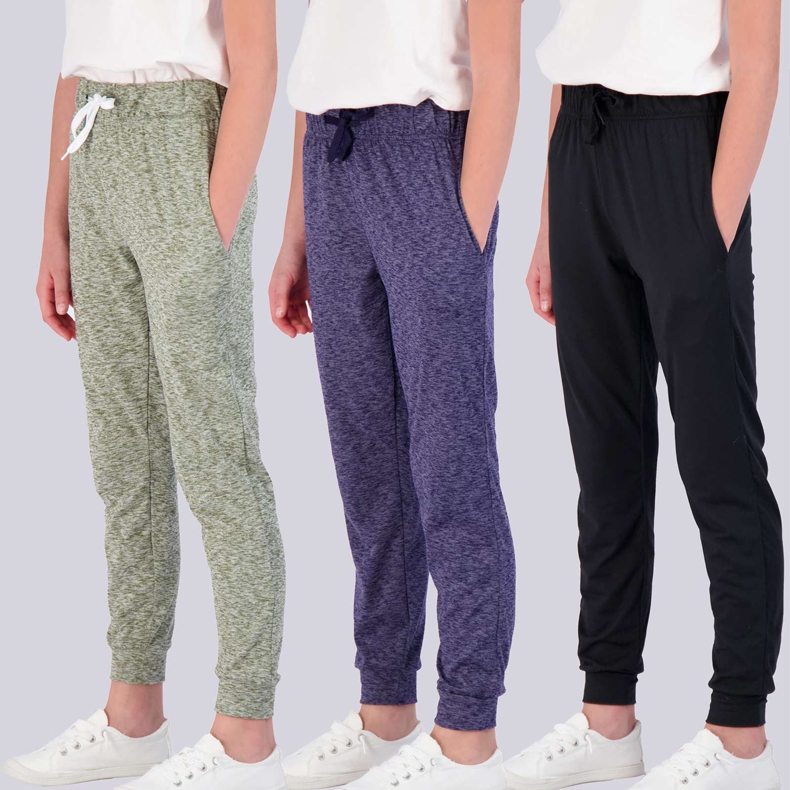 3 Pack: Girls Super-Soft Lounge Jogger Sweatpants