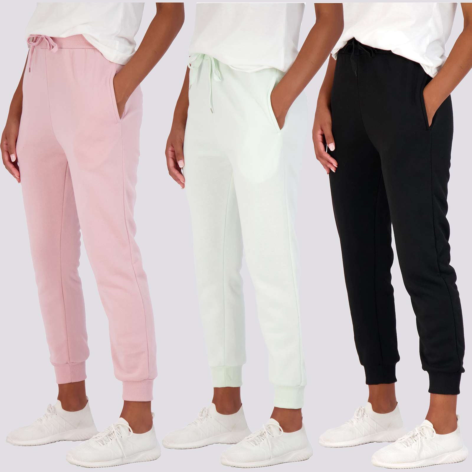 3 Pack: Womens Fleece Jogger Sweatpants