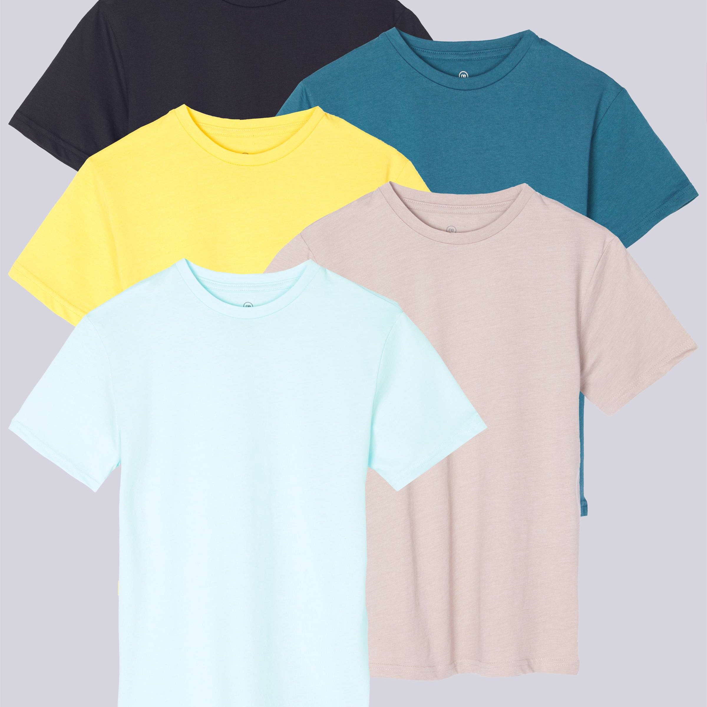 5 Pack: Boys' Cotton Short Sleeve T-Shirts