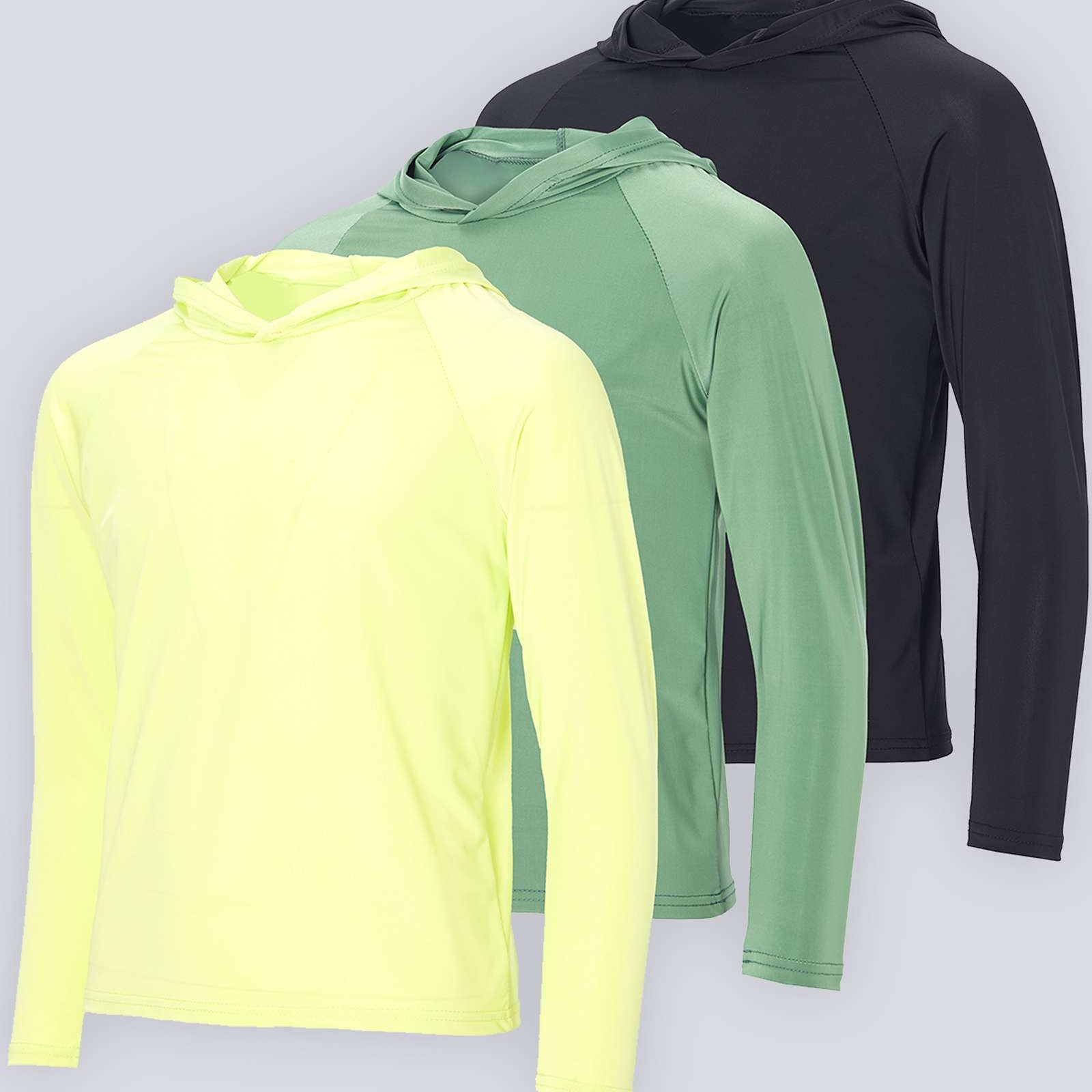 3 Pack: Youth Rashguard Hoodie UPF Sun Protection