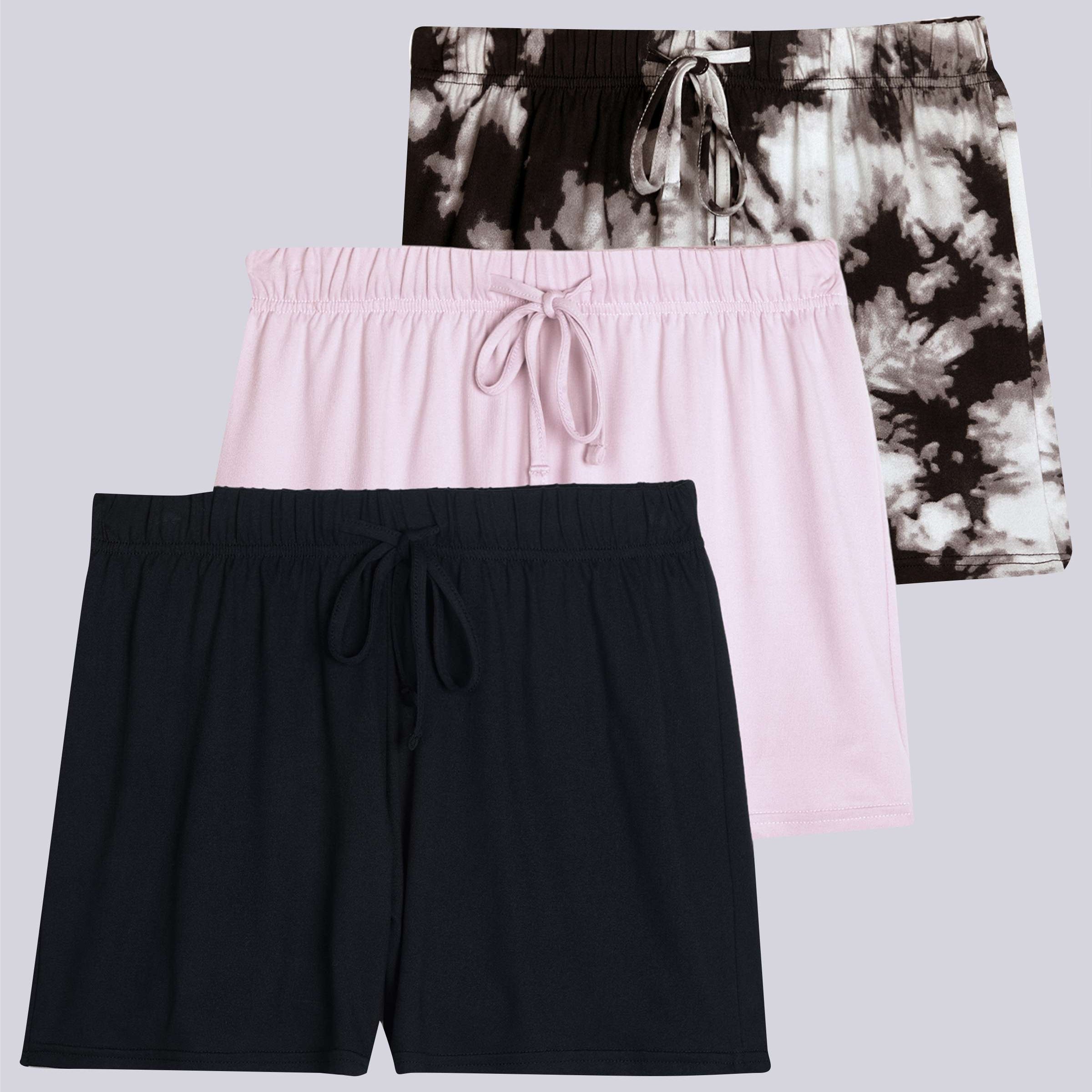 3 Pack: Womens Ultra-Soft Pajama Lounge Shorts