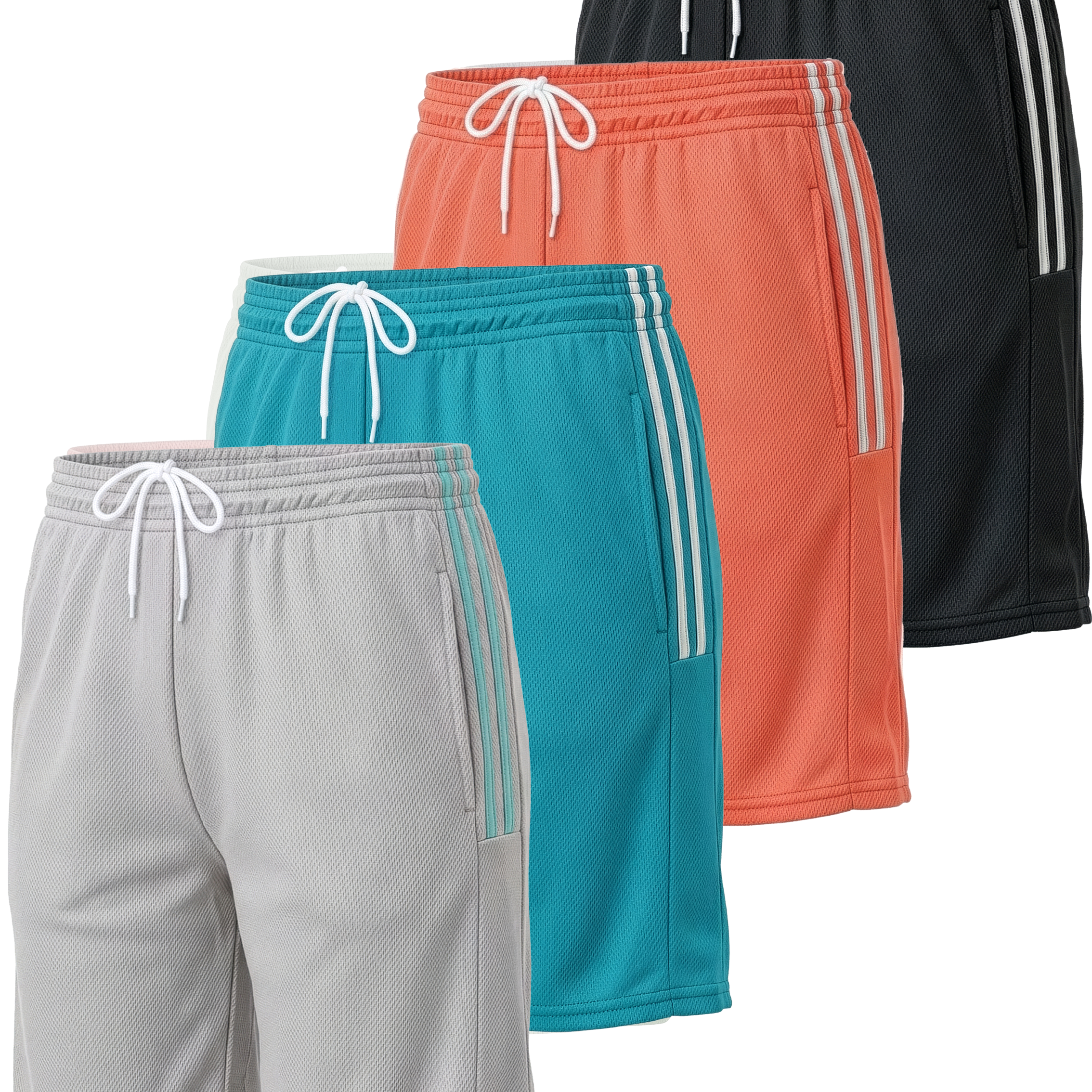 4 Pack: Women's 7" Mesh Quick-Dry Bermuda Shorts
