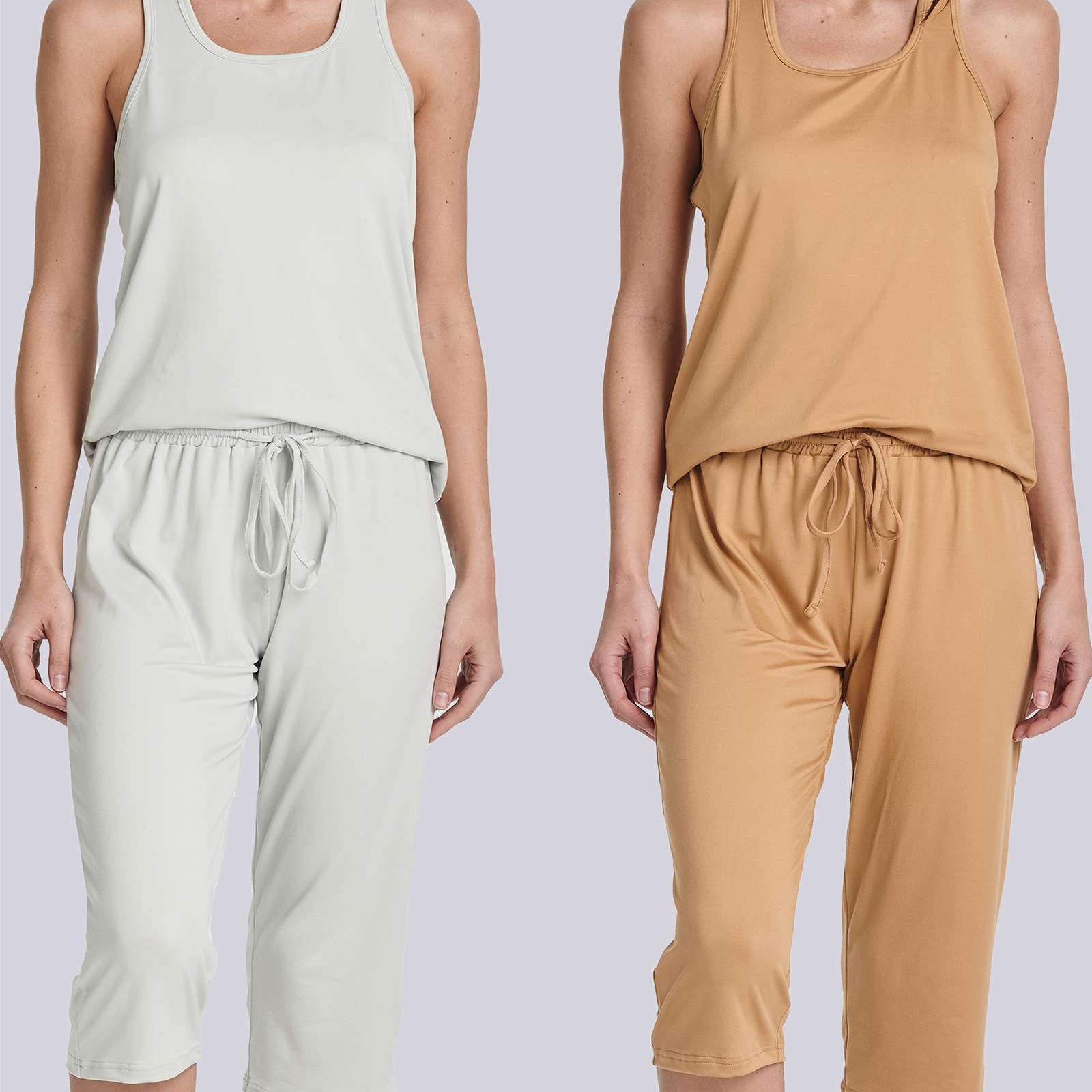 2 Pack: Women's Pajama Set Tank Top and Capri Pants