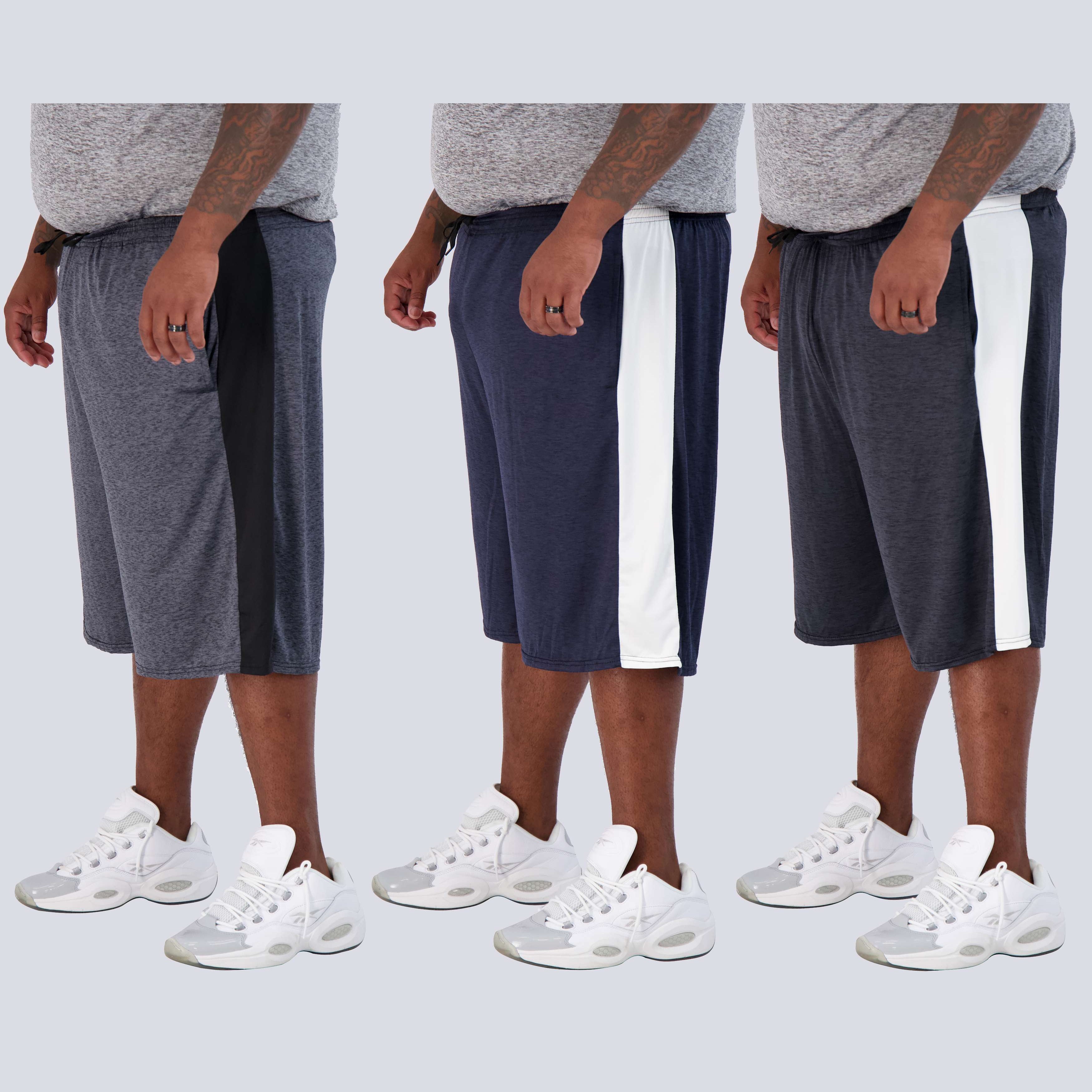 3 Pack: Men's Big & Tall Dry Fit & Mesh Performance Shorts