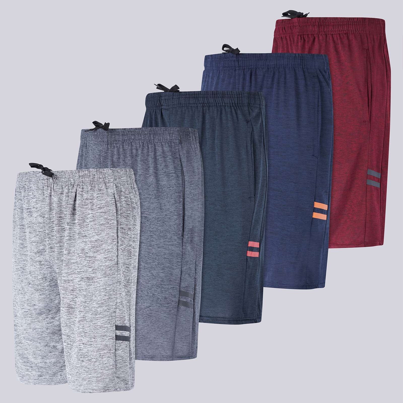 5 Pack: Boys Dry-Fit Active Basketball Shorts