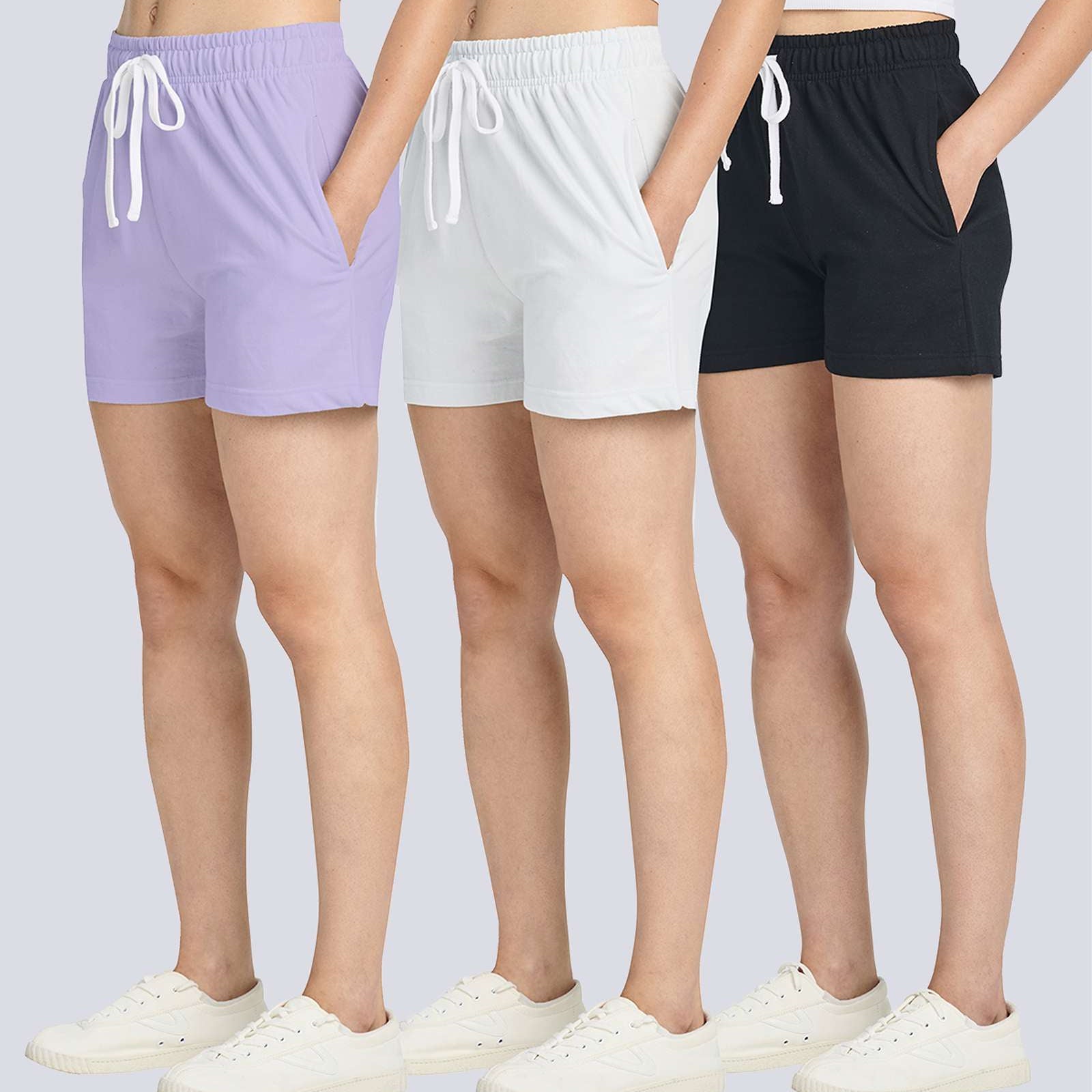 3 Pack: Womens French Terry Shorts