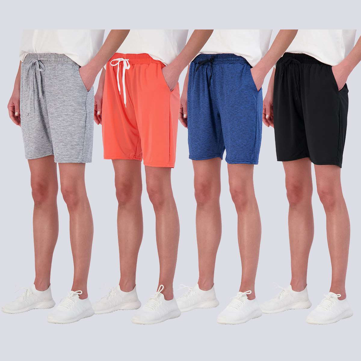 4 Pack: Womens Dry-Fit 7" Bermuda Shorts