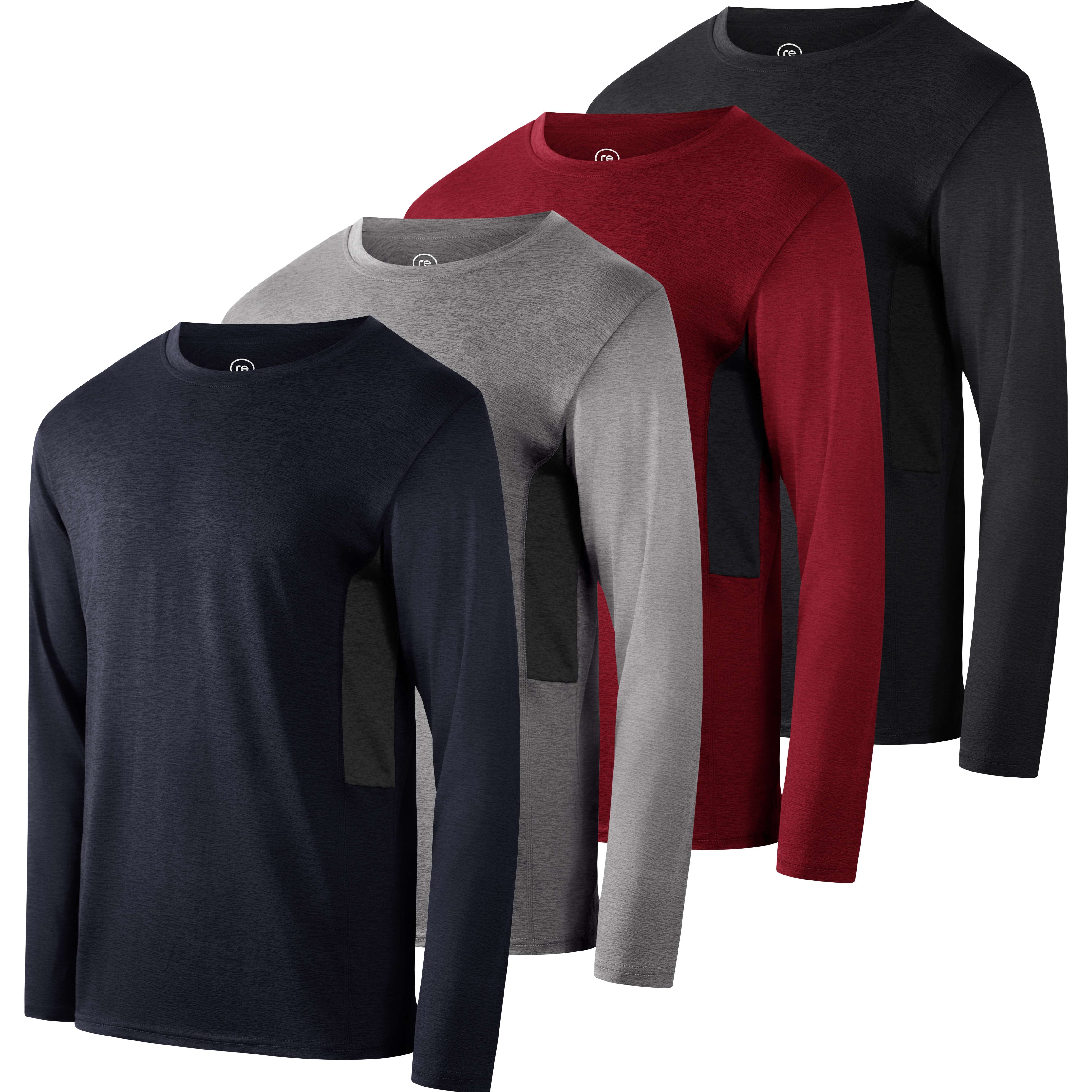 4 Pack: Boys Dry-Fit Active Long-Sleeve T-Shirt