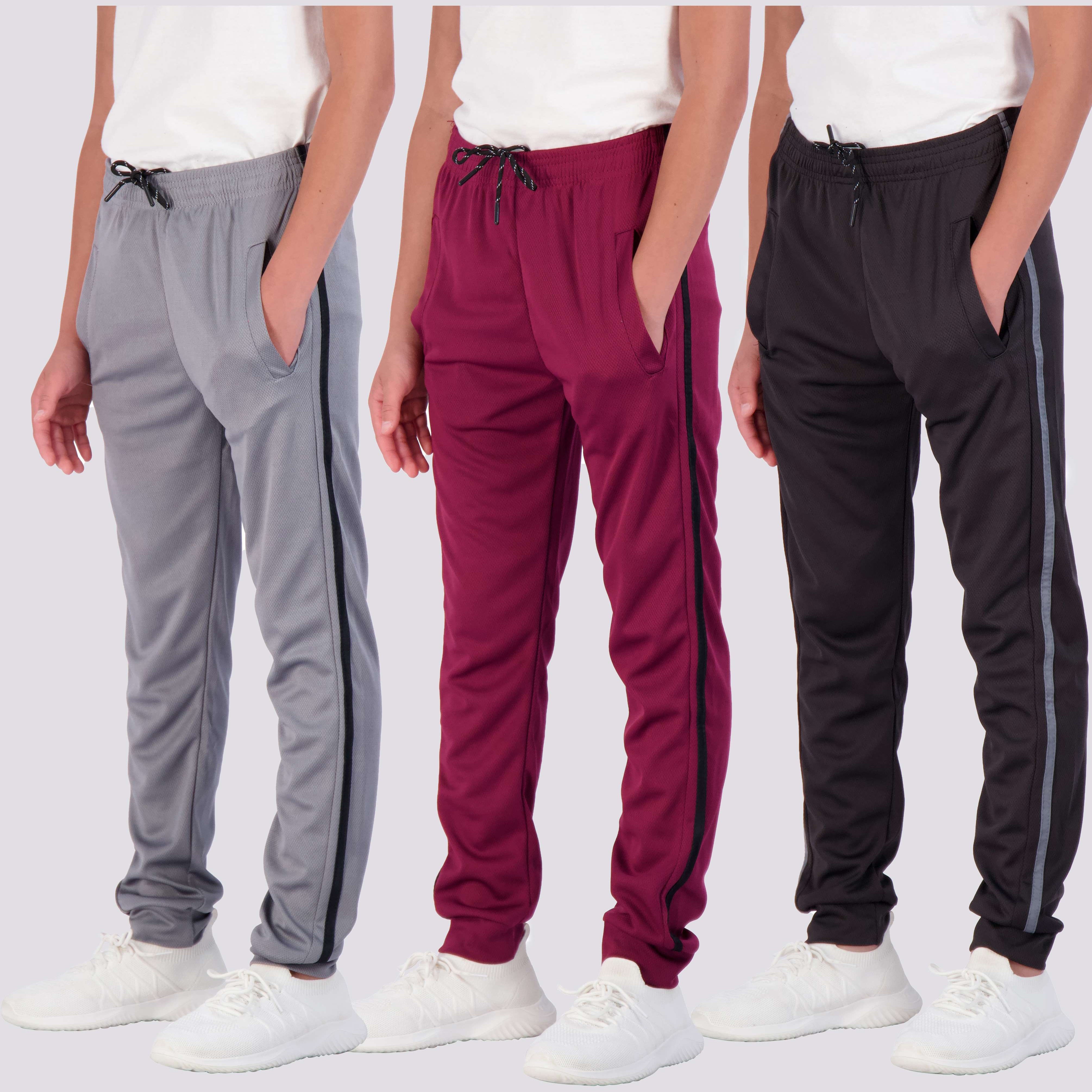 3 Pack: Boys Mesh Active Casual Jogger Sweatpants