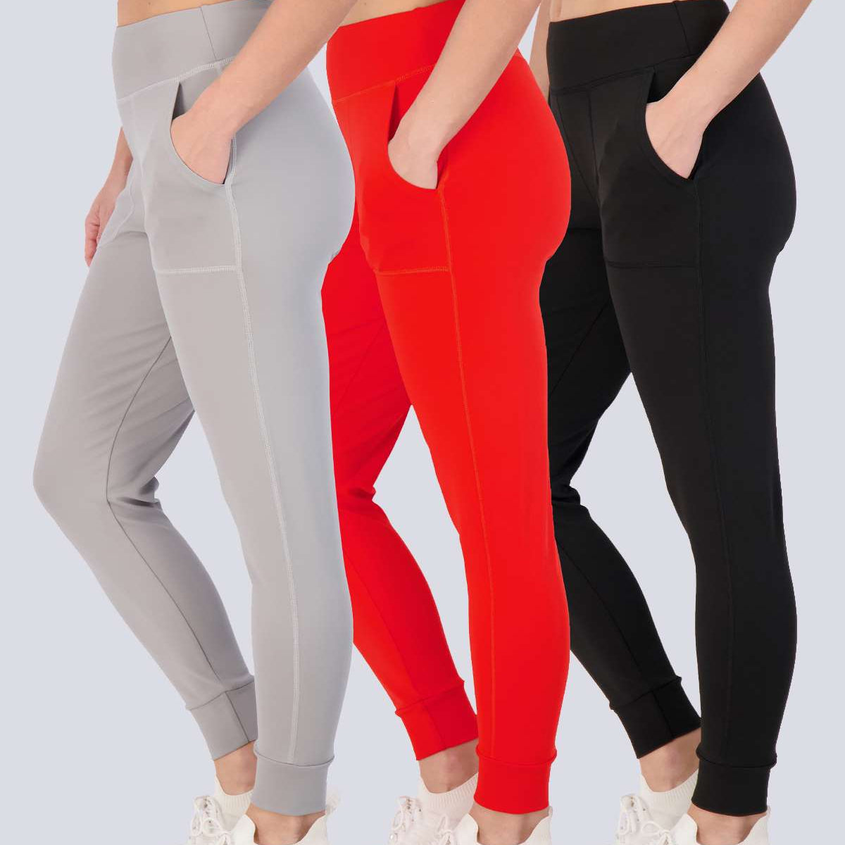 3 Pack: Women's Joggers with Pockets (Available in Plus Size)