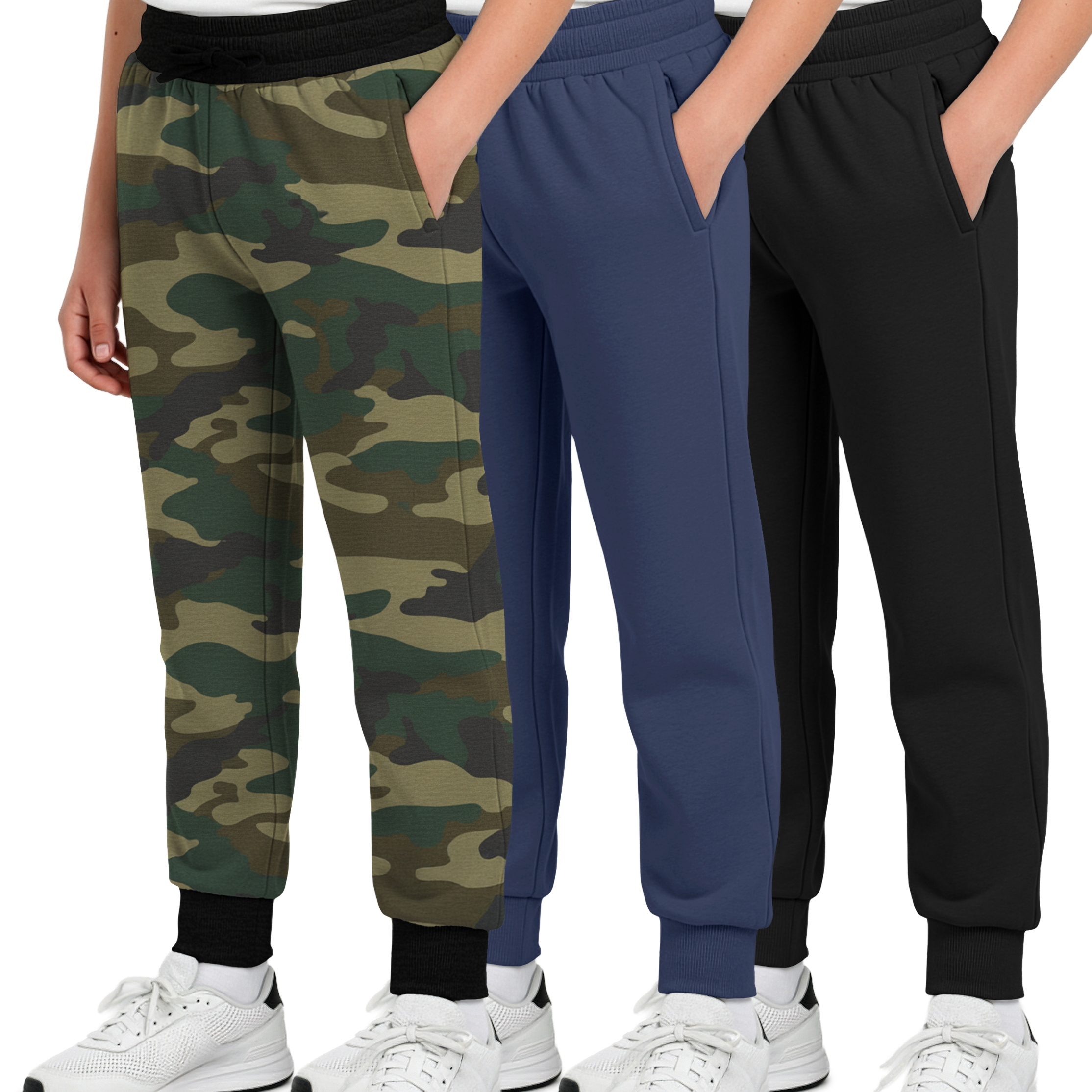 3 Pack: Boys Fleece Jogger Sweatpants