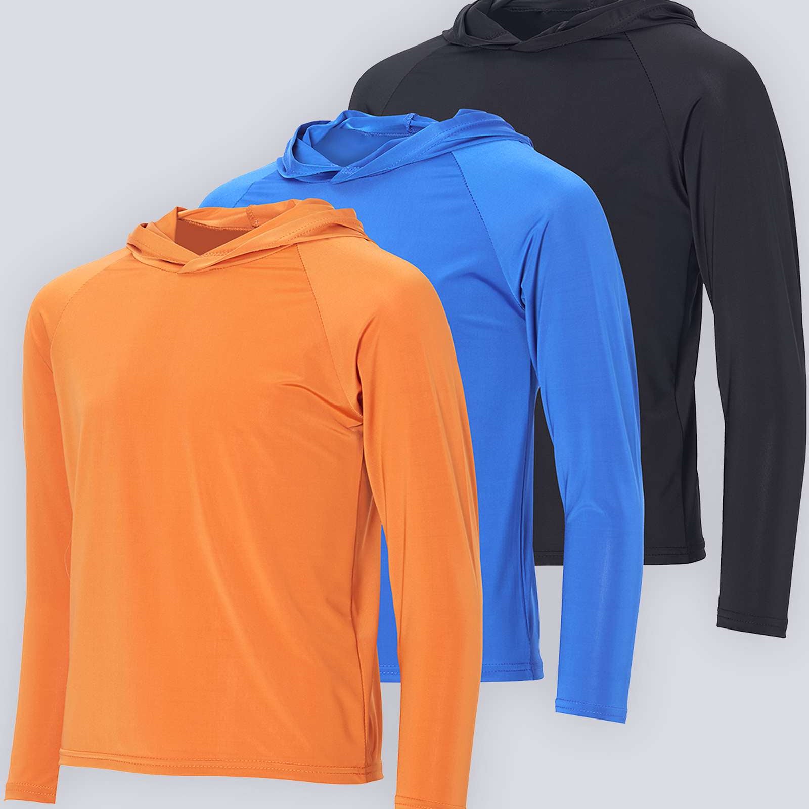 3 Pack: Youth Rashguard Hoodie UPF Sun Protection