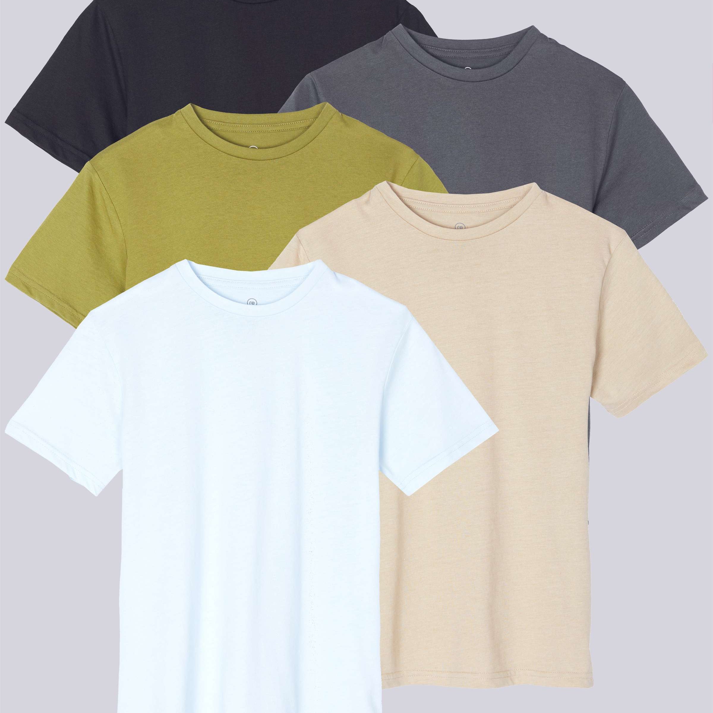 5 Pack: Boys' Cotton Short Sleeve T-Shirts