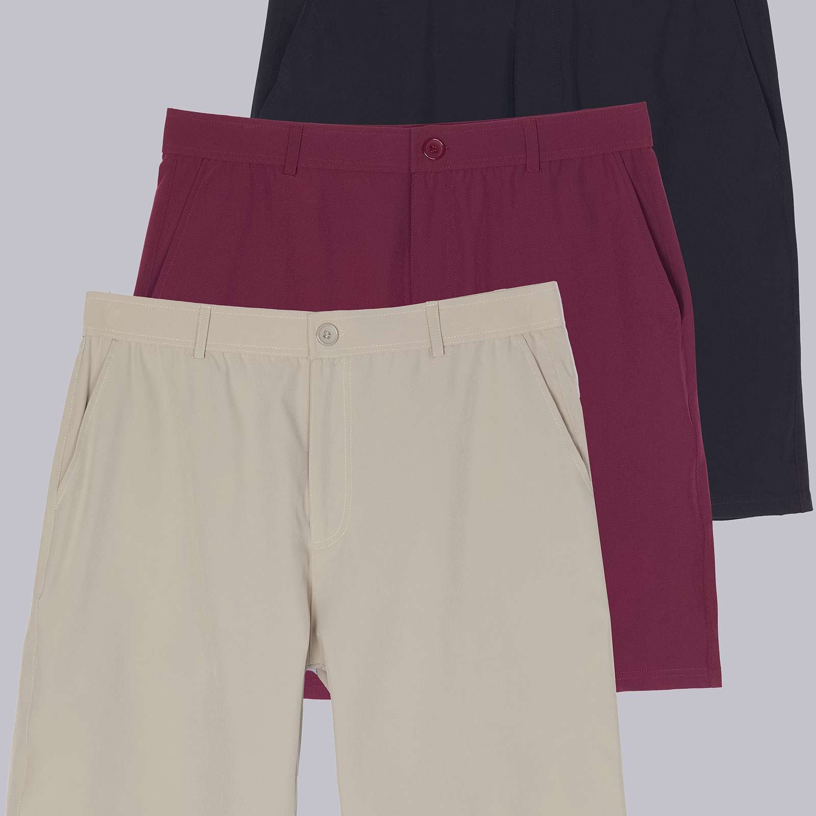3 Pack: Men's 9" Golf Shorts