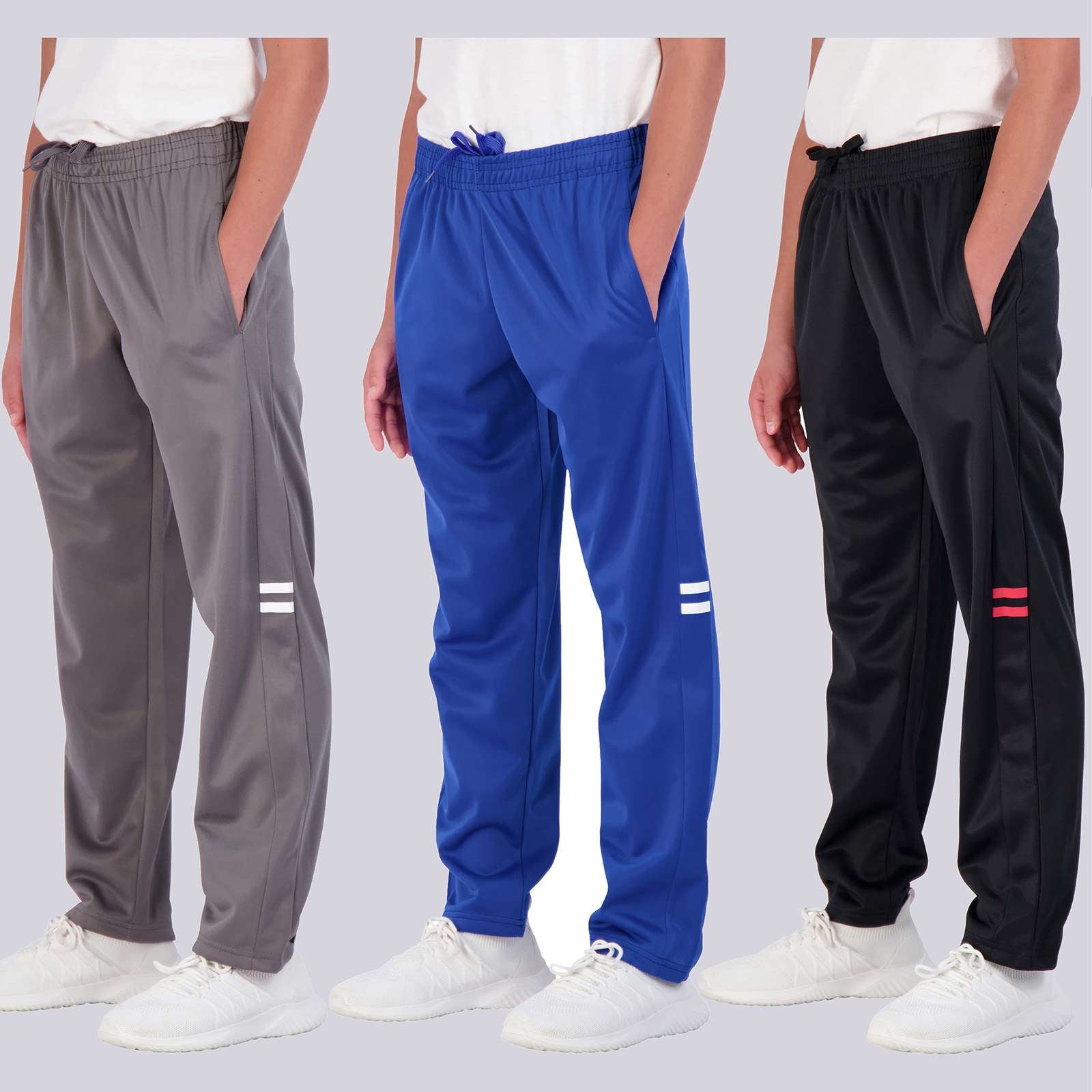 3 Pack: Boys Tricot Open Bottom Fleece-Lined Sweatpants