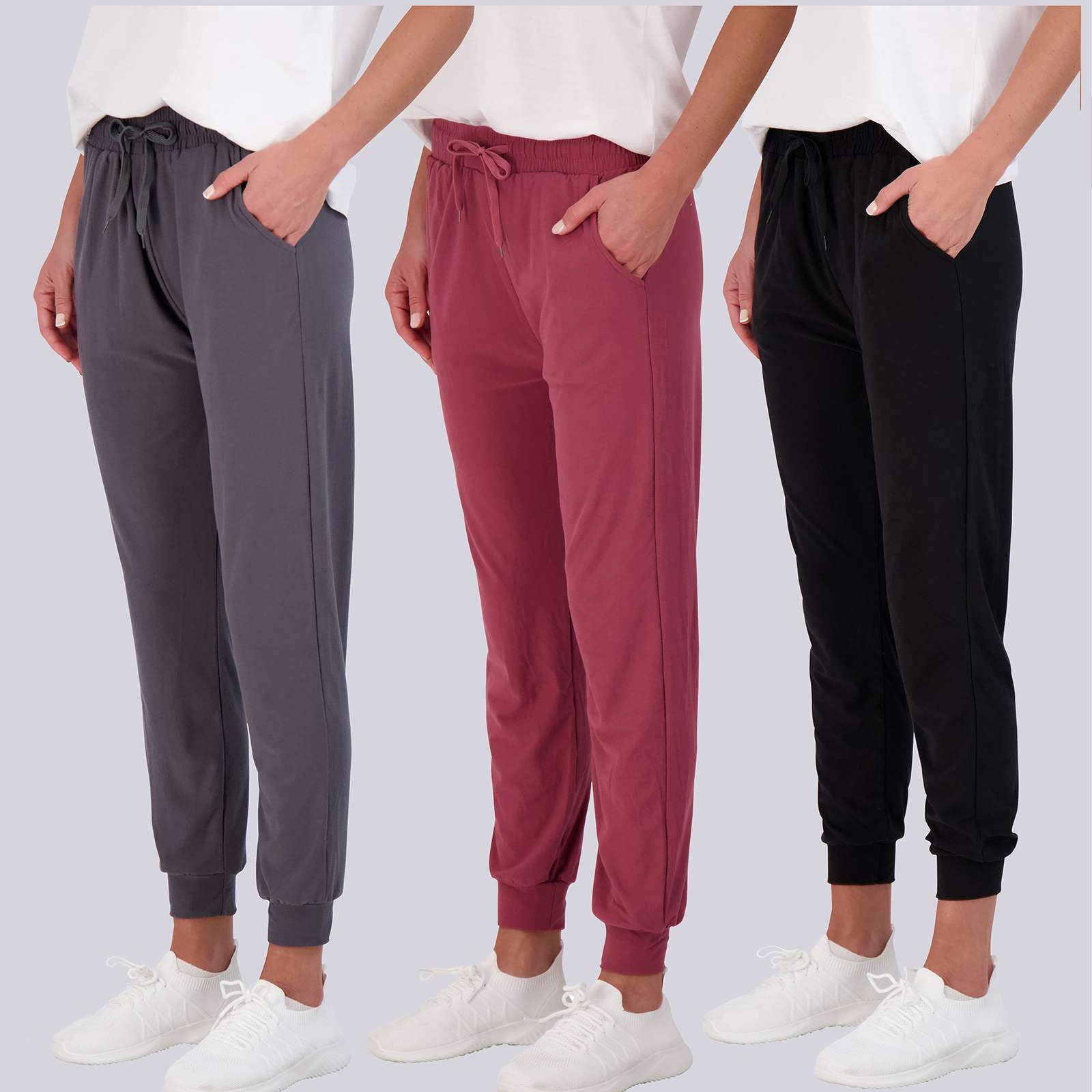 3 Pack: Womens Ultra-Soft Lounge Joggers
