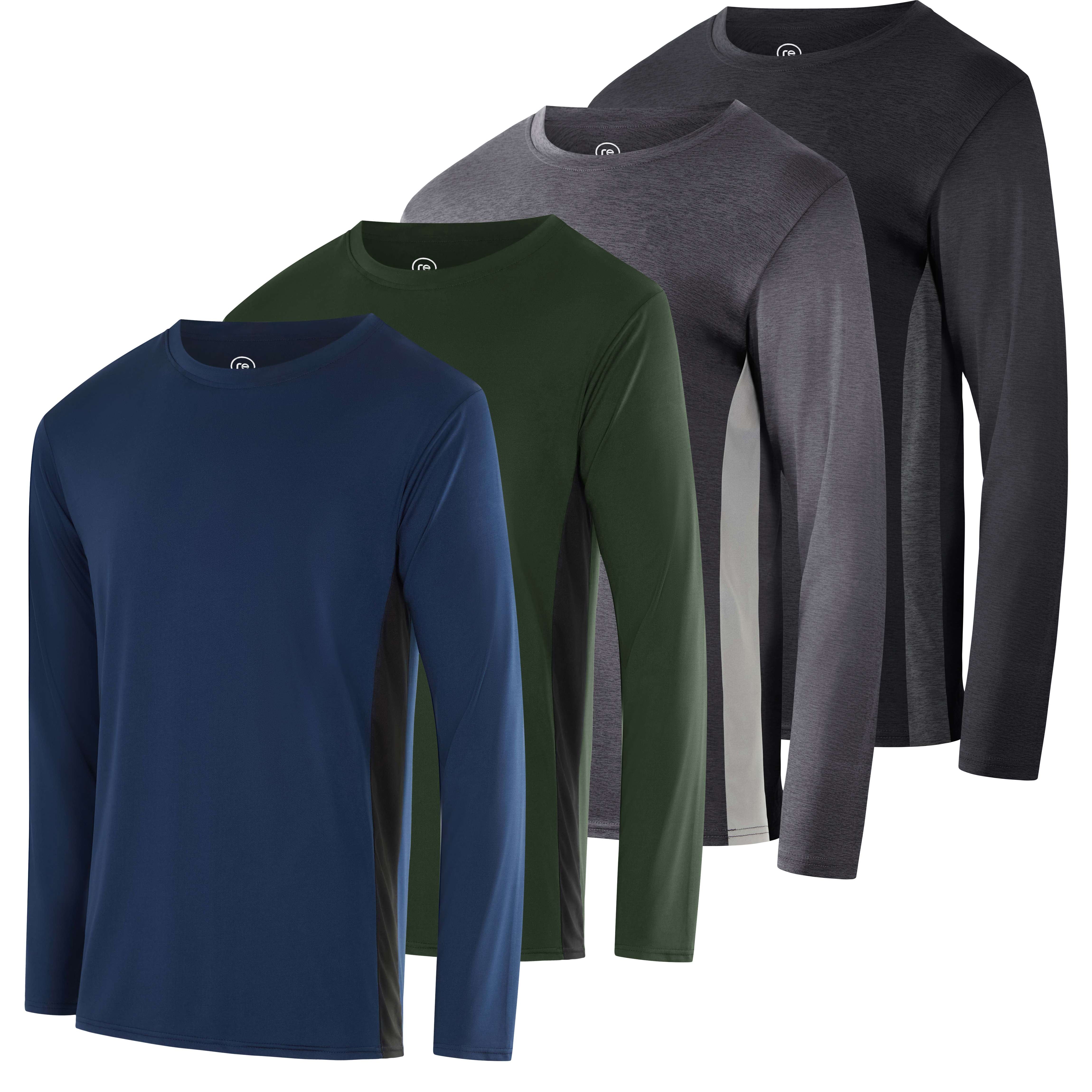 4 Pack: Boys Dry-Fit Active Long-Sleeve T-Shirt