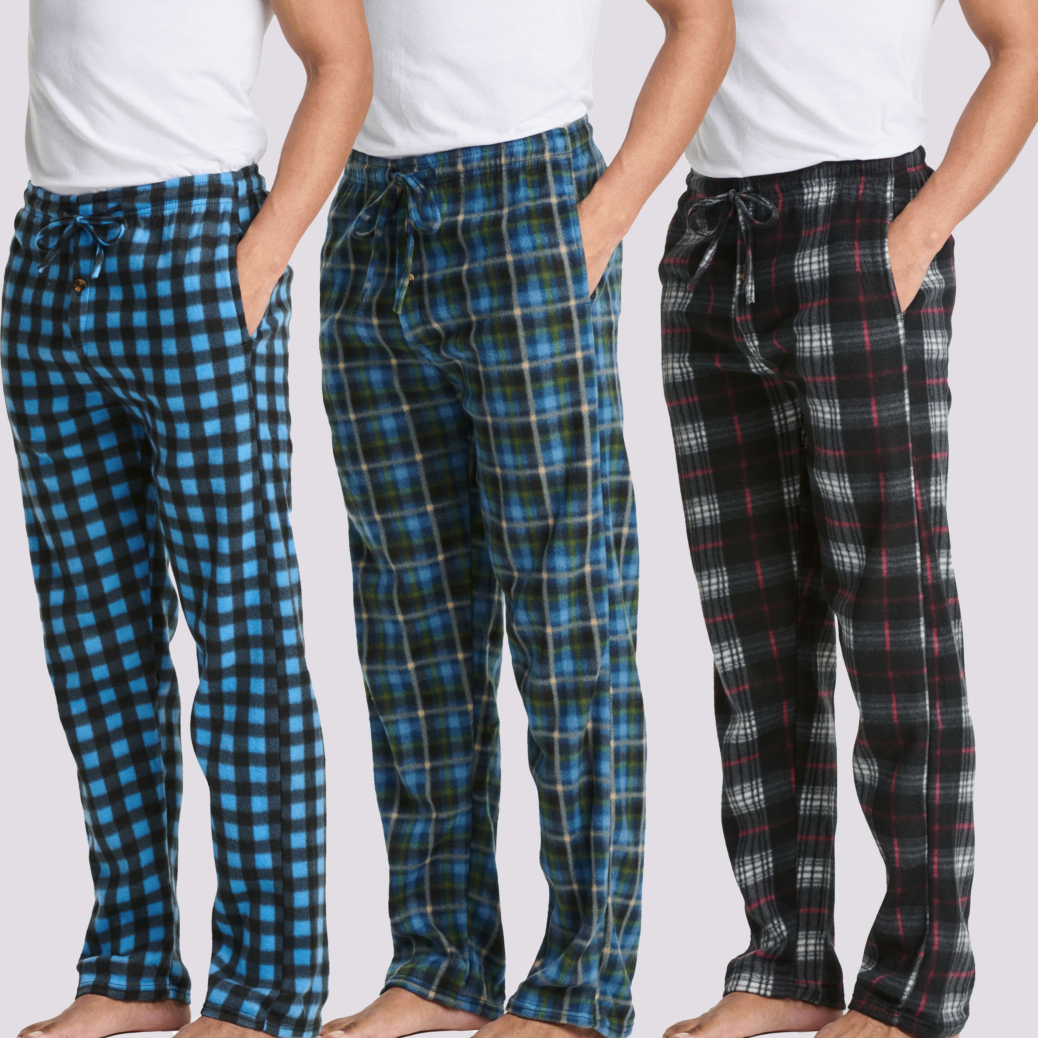3 Pack: Mens Fleece Pajama Pants