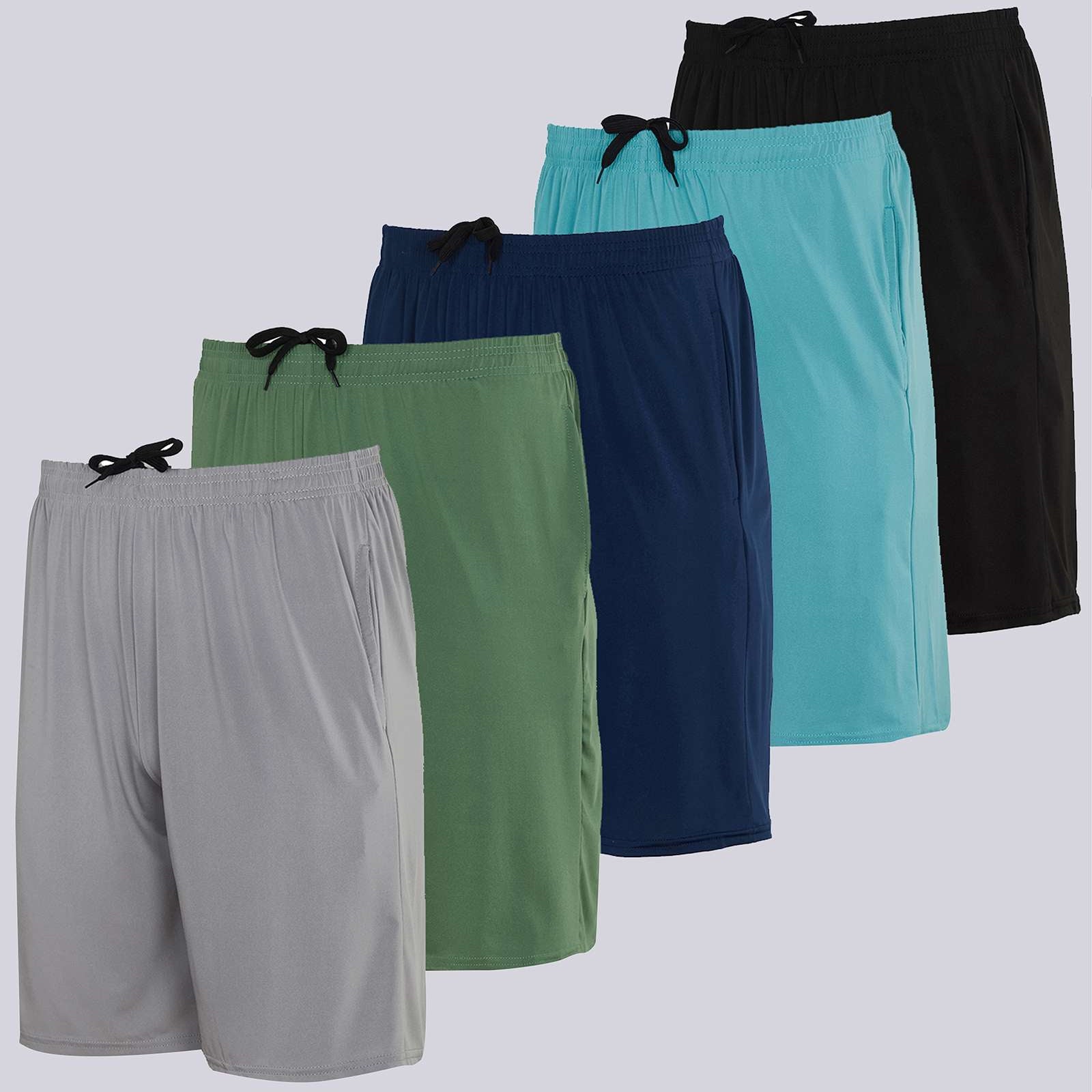 5 Pack: Boys Dry-Fit Active Basketball Shorts