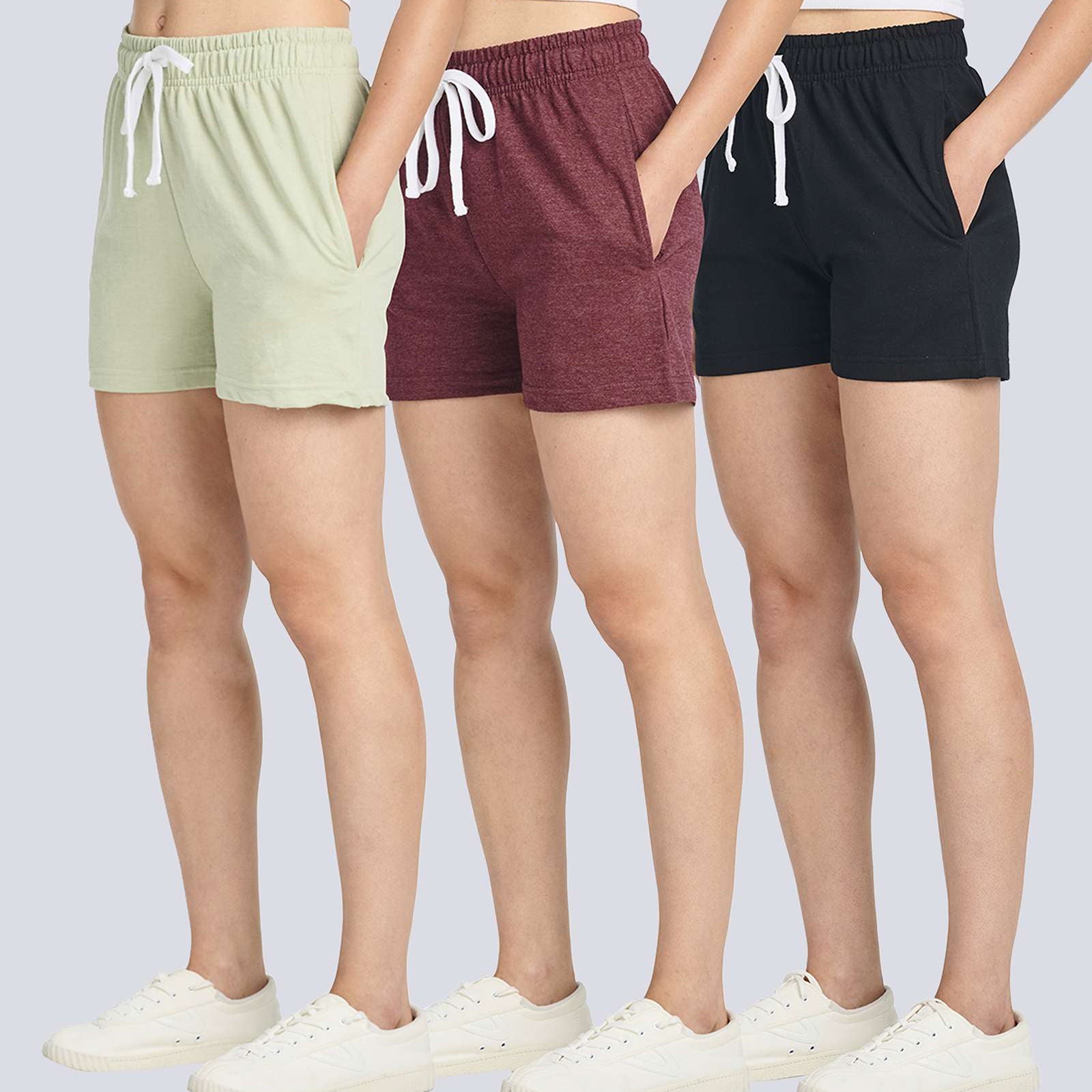 3 Pack: Womens French Terry Shorts
